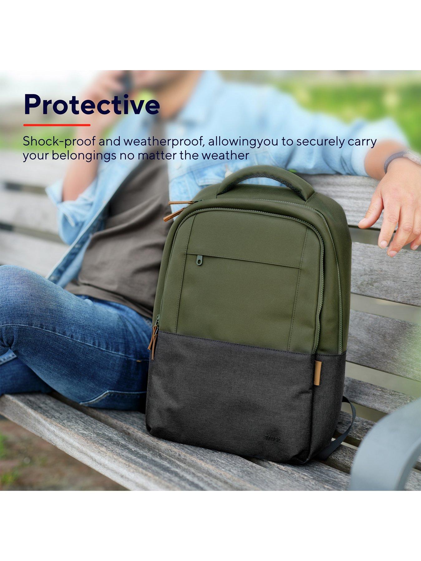Image 6 of 8 of Trust Trust Lisboa 23L Durable Laptop Backpack for Laptops up to 16'' - Green
