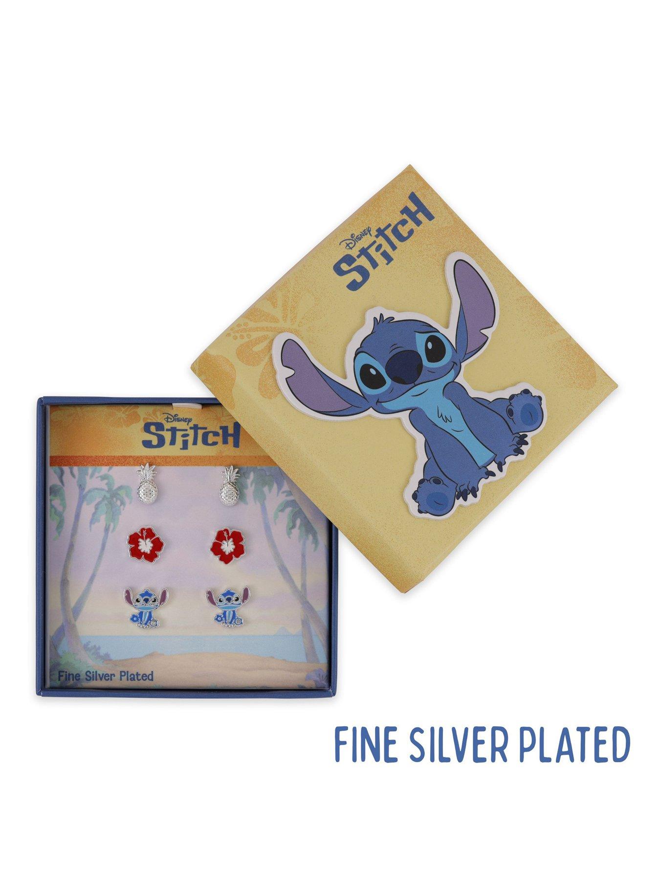 Image 2 of 2 of Disney Stitch Silver Plated 3Pc Stud Earring Set - Multi