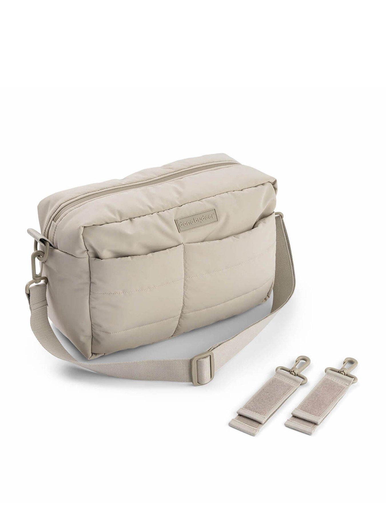 done-by-deer-quilted-stroller-bag-sandstillFront