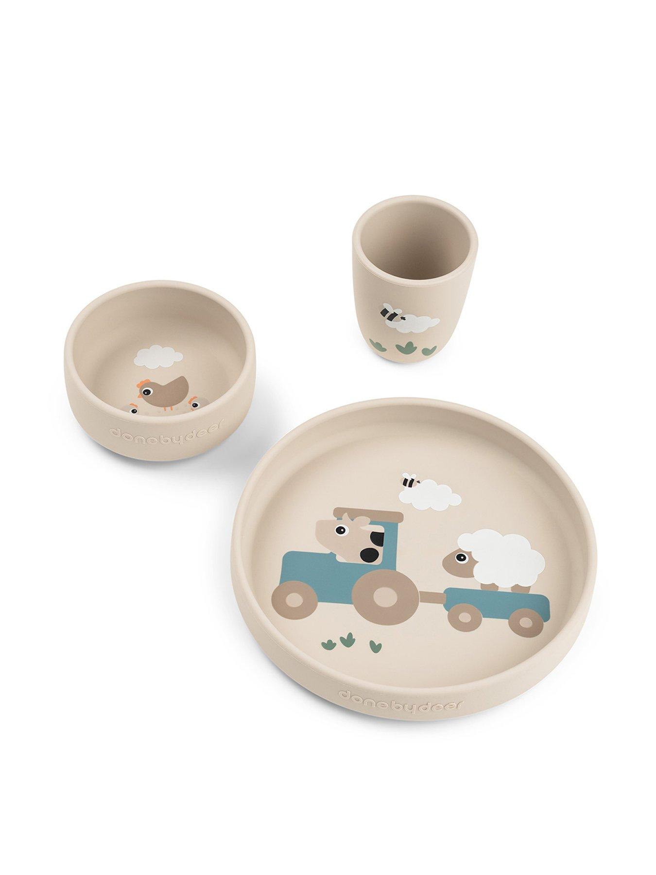Done by Deer Stick and Stay dinner set Tiny Farm Sand