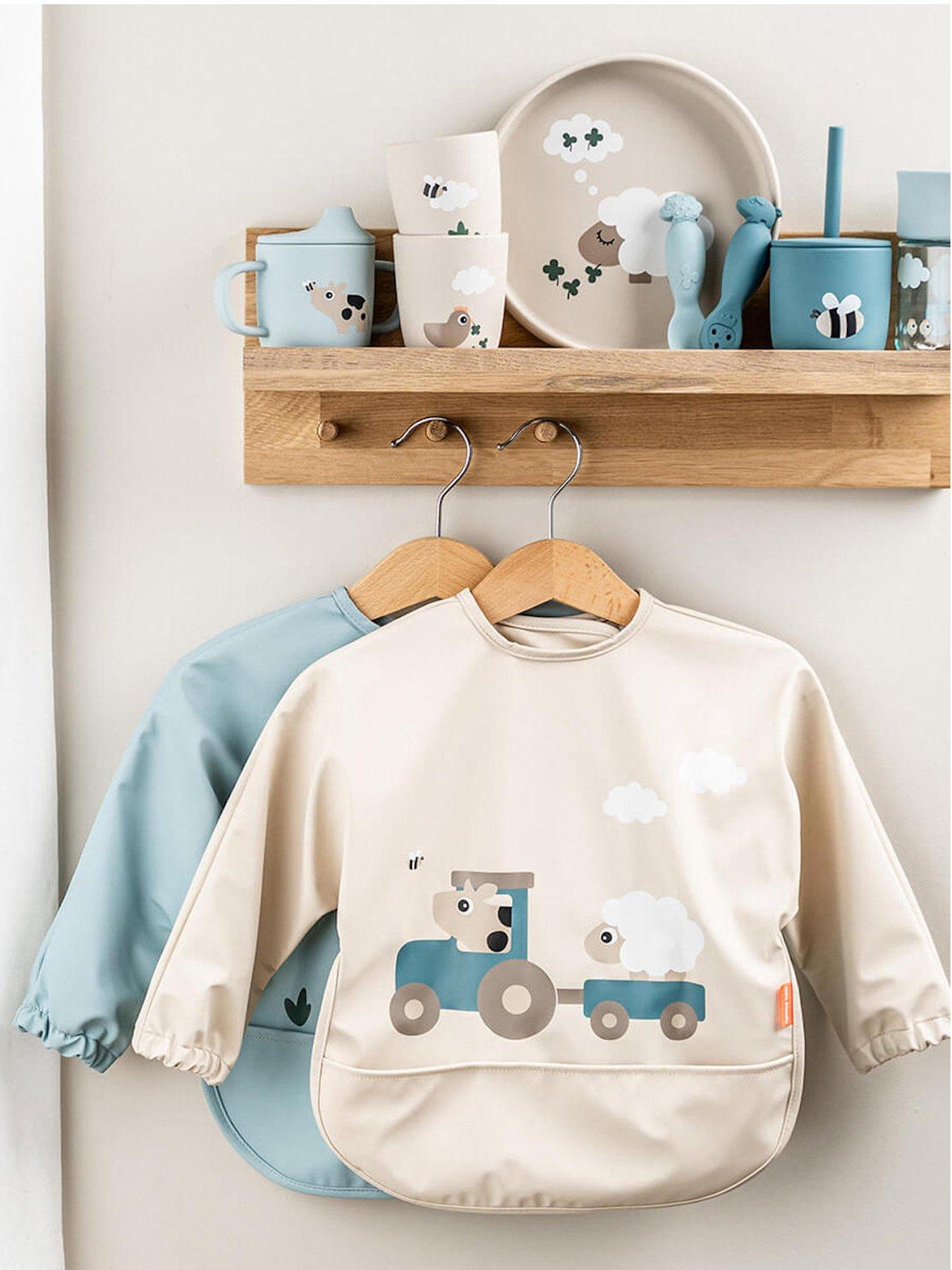 Image 3 of 3 of Done by Deer Done by Deer Sleeved Pocket Bib Tiny Farm Sand