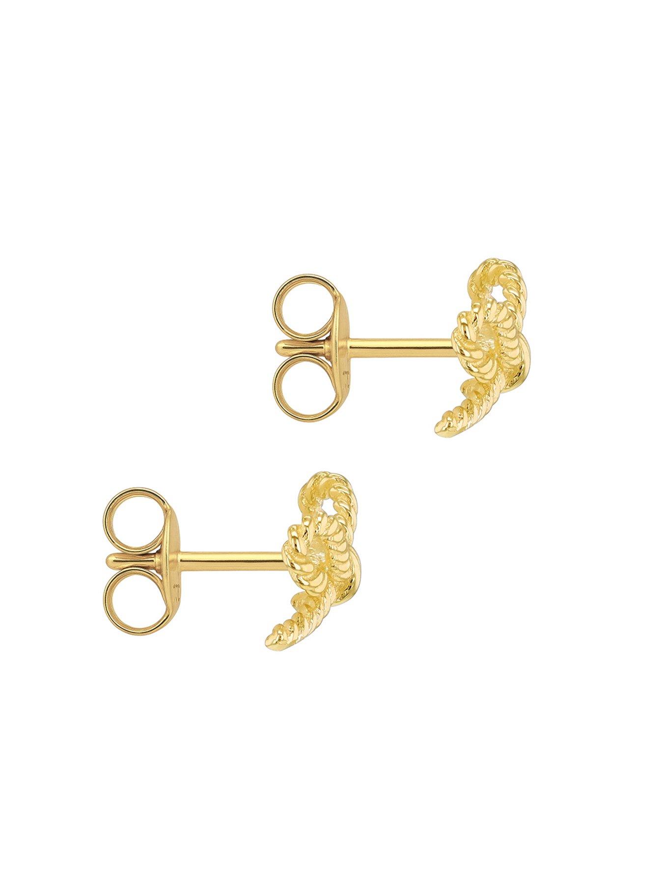 the-love-collection-9ct-yellow-gold-twisted-bow-stud-earringsback