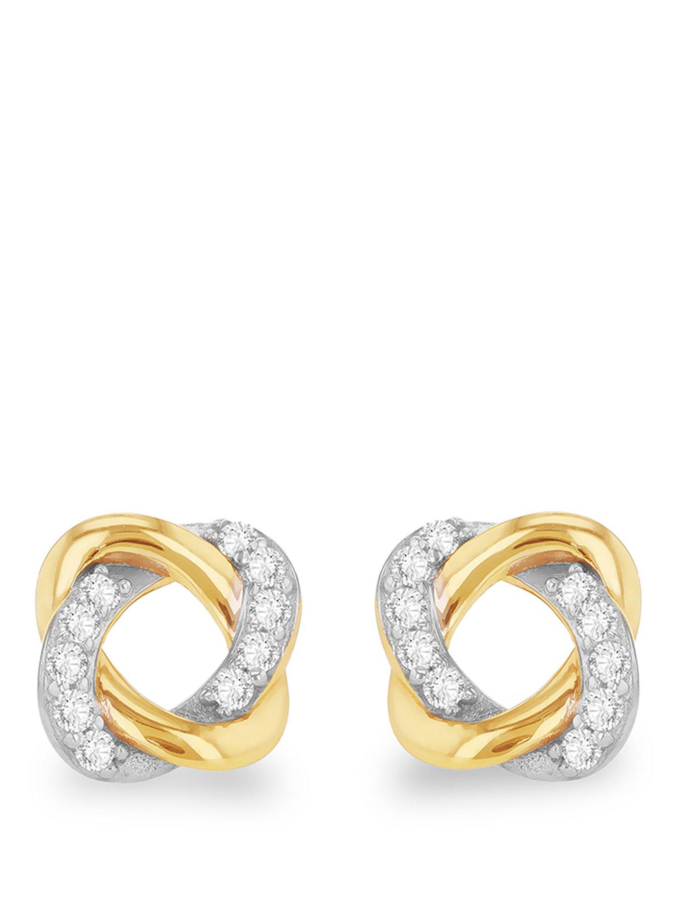 the-love-collection-9ct-yellow-gold-13mm-cz-knot-stud-earrings