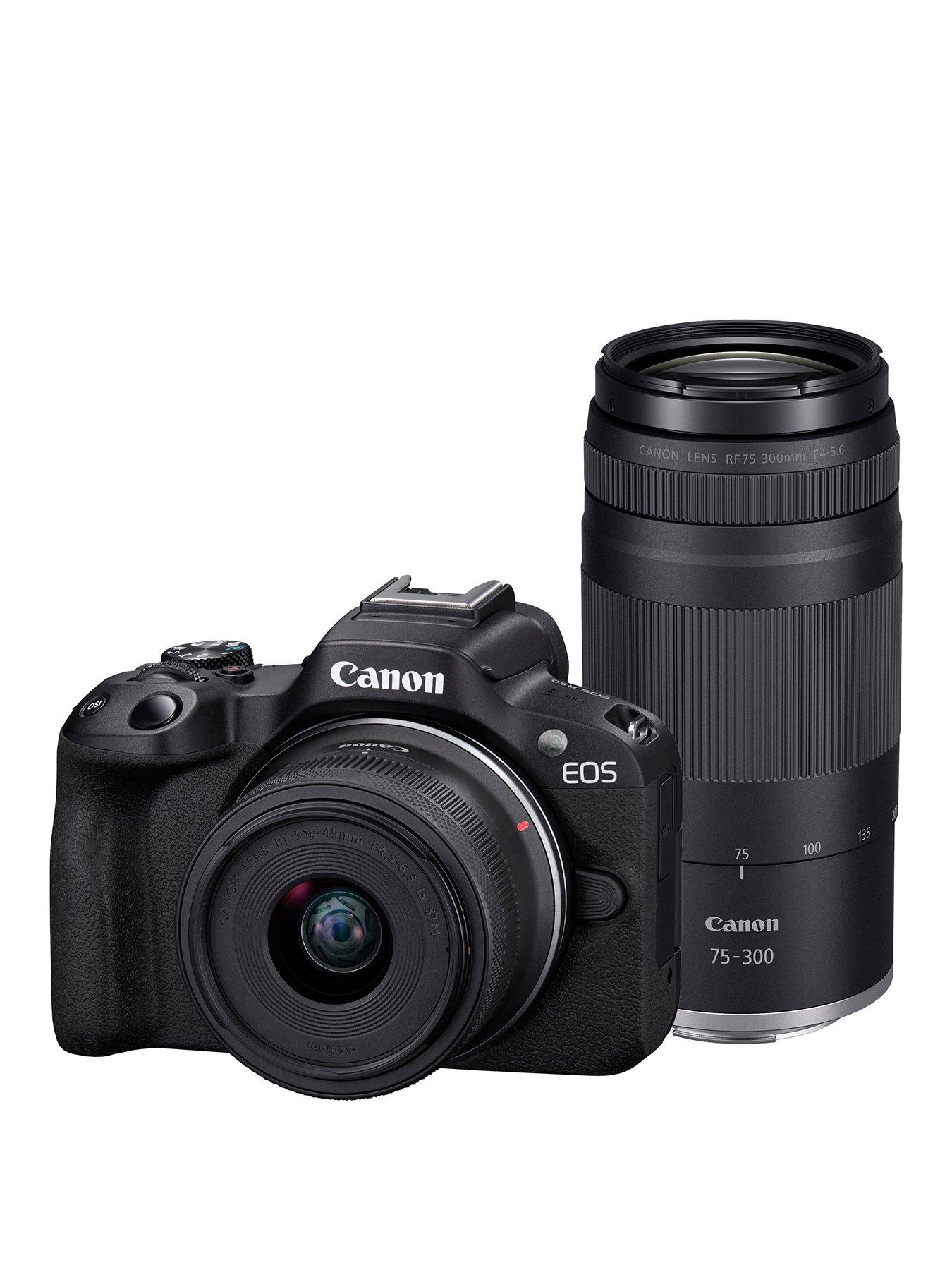 Canon EOS R50 APS-C Mirrorless Camera inc RF-S 18-45mm + RF 75-300mm Lens