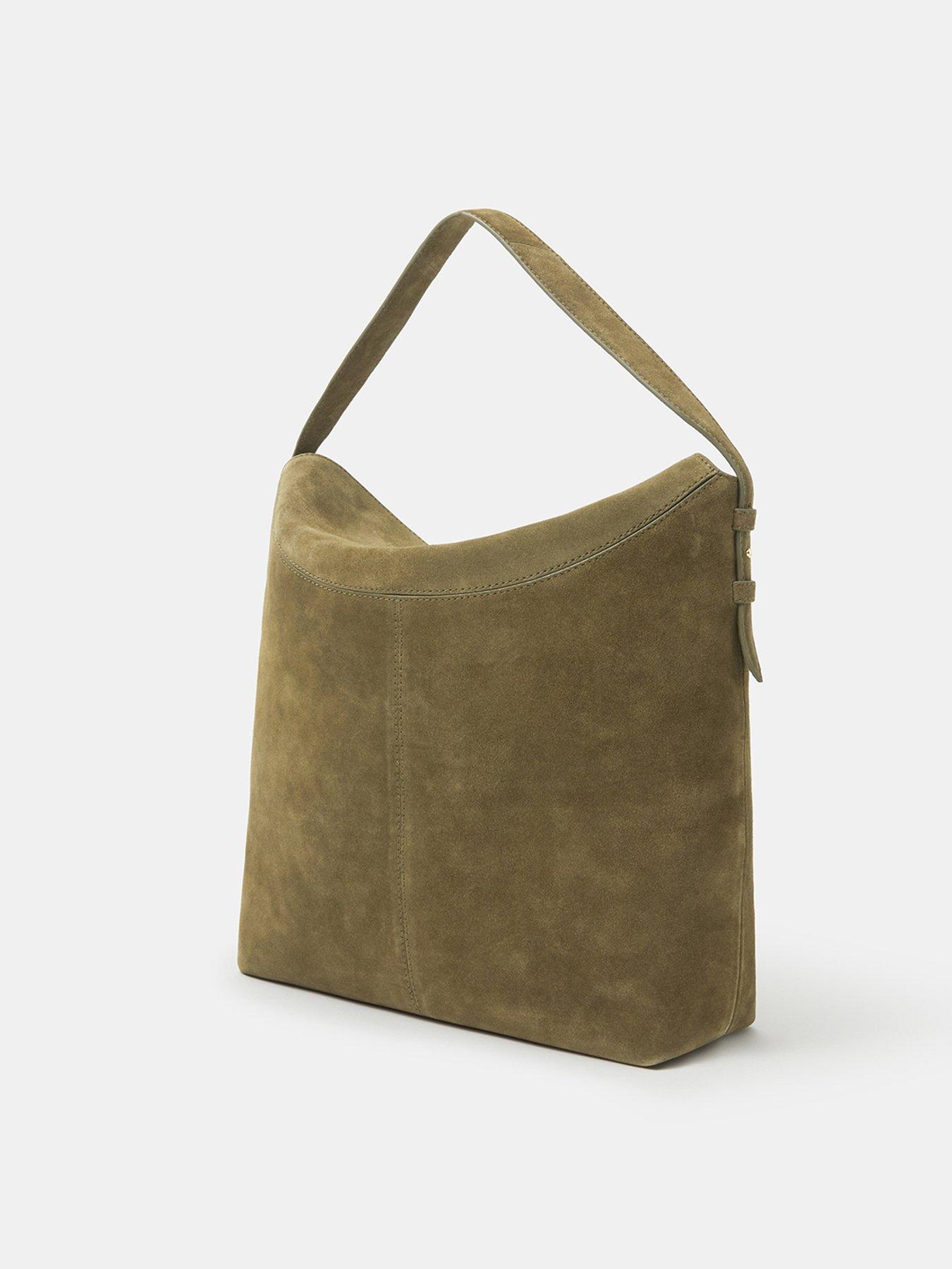 Image 3 of 5 of Accessorize Fold Top Suede Shoulder Bag
