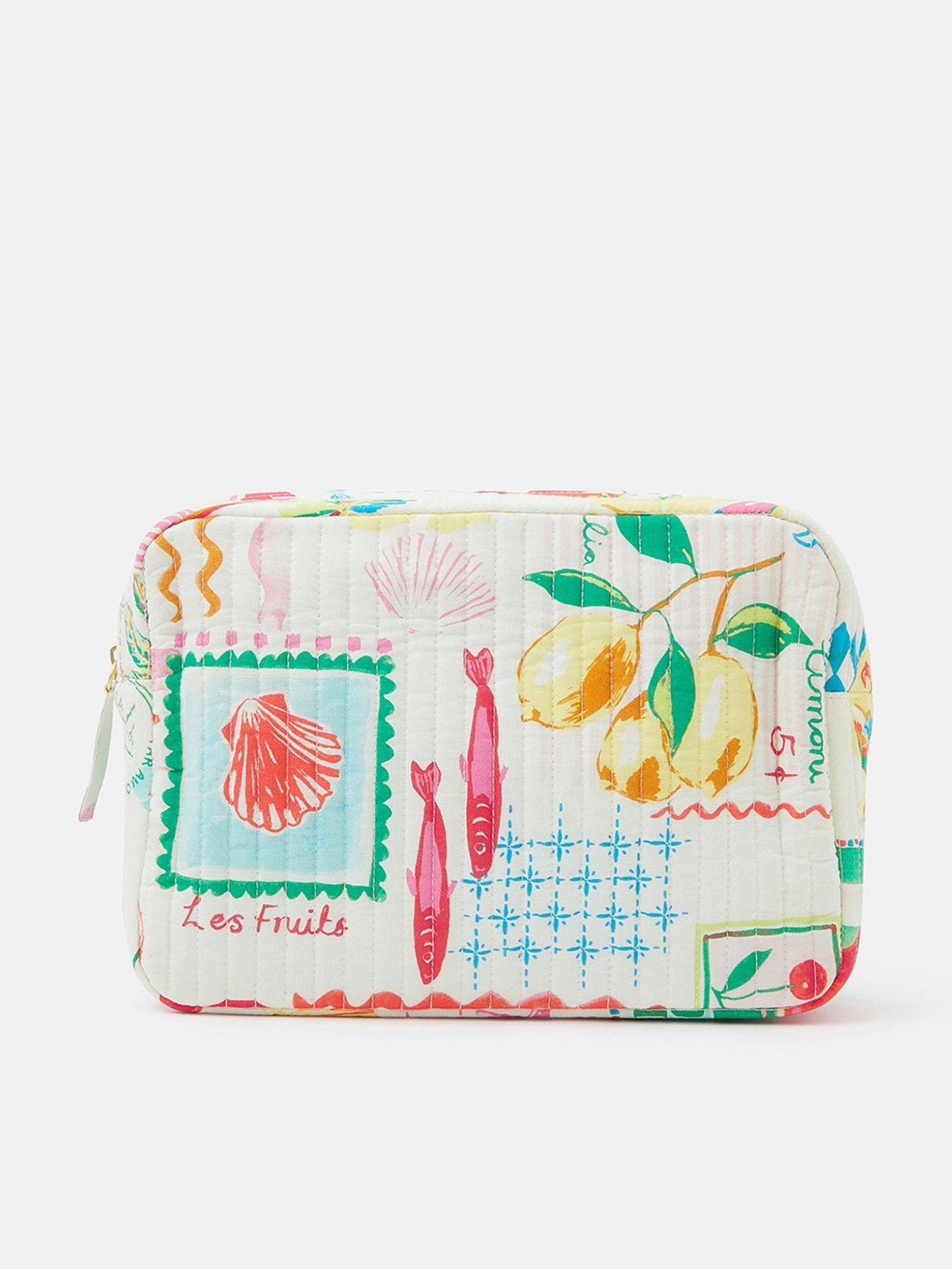 Image 1 of 3 of Accessorize Summer Print Quilted Makeup Bag