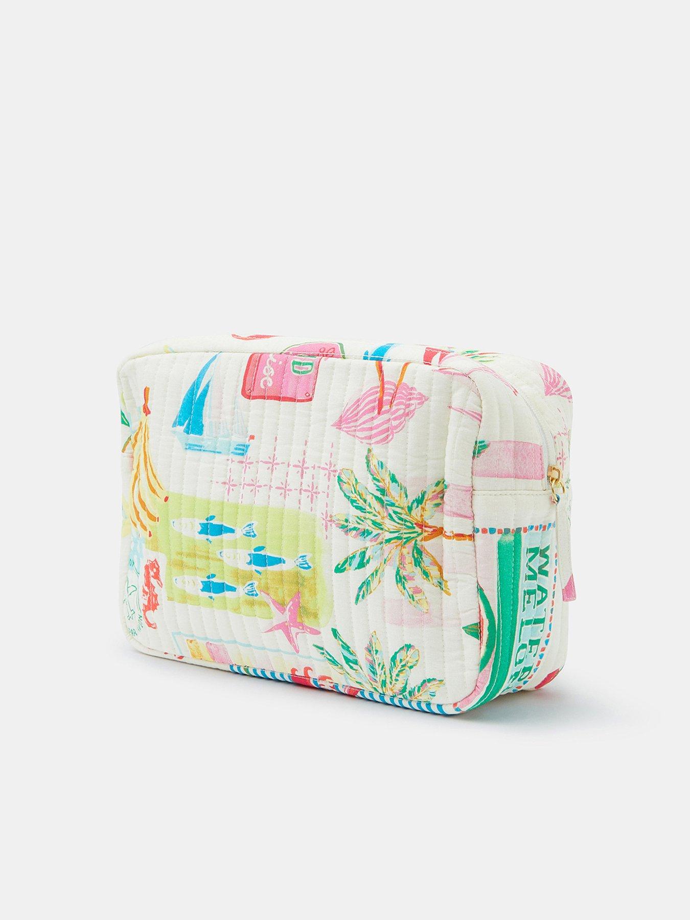 Image 2 of 3 of Accessorize Summer Print Quilted Makeup Bag