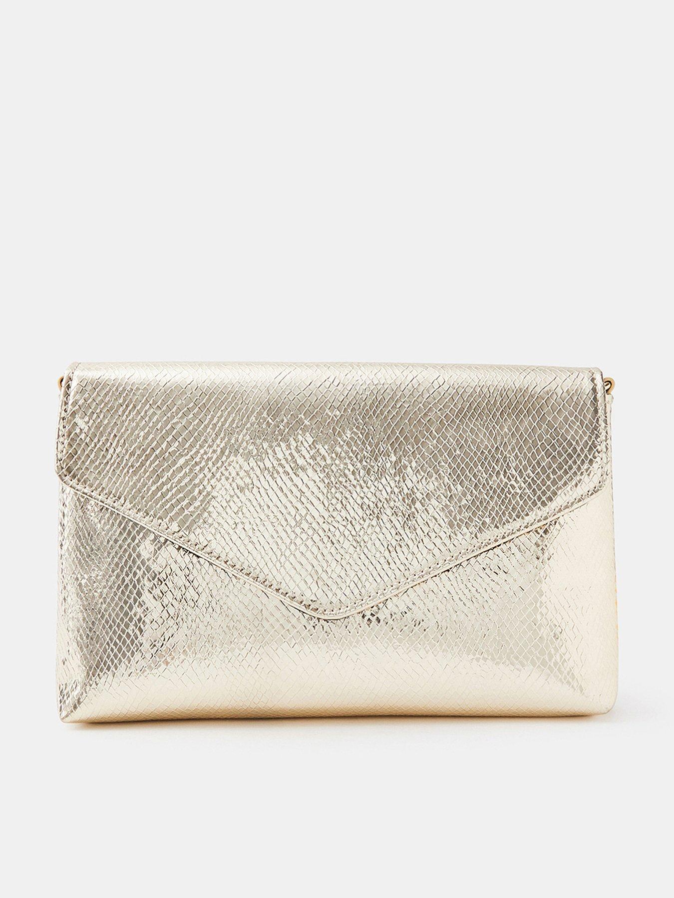 Accessorize Metallic Envelope Crossbody Bag