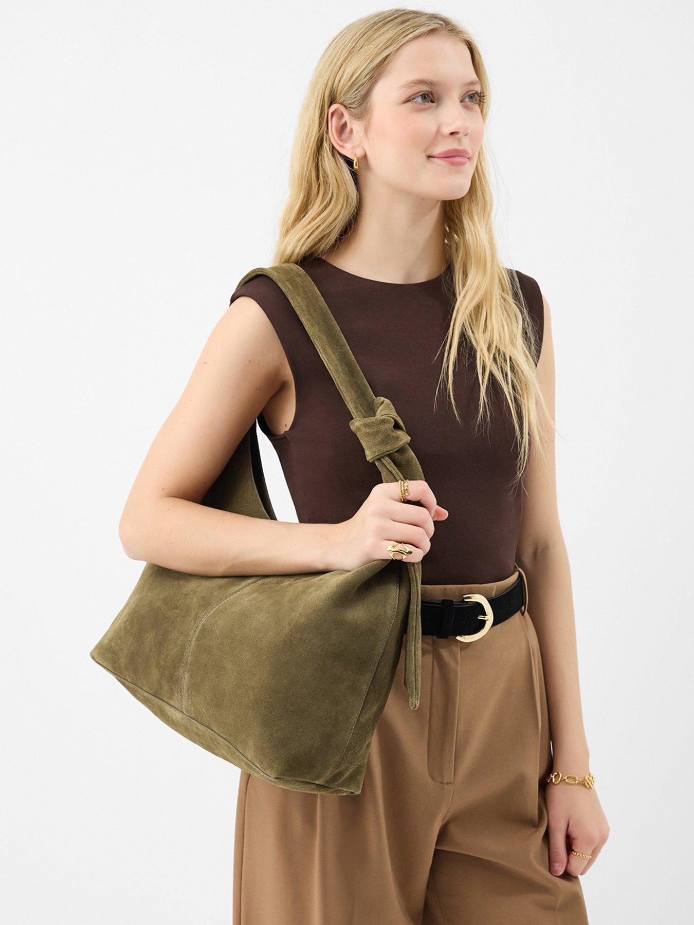 Image 2 of 5 of Accessorize Slouchy Knot Leather Shoulder Bag