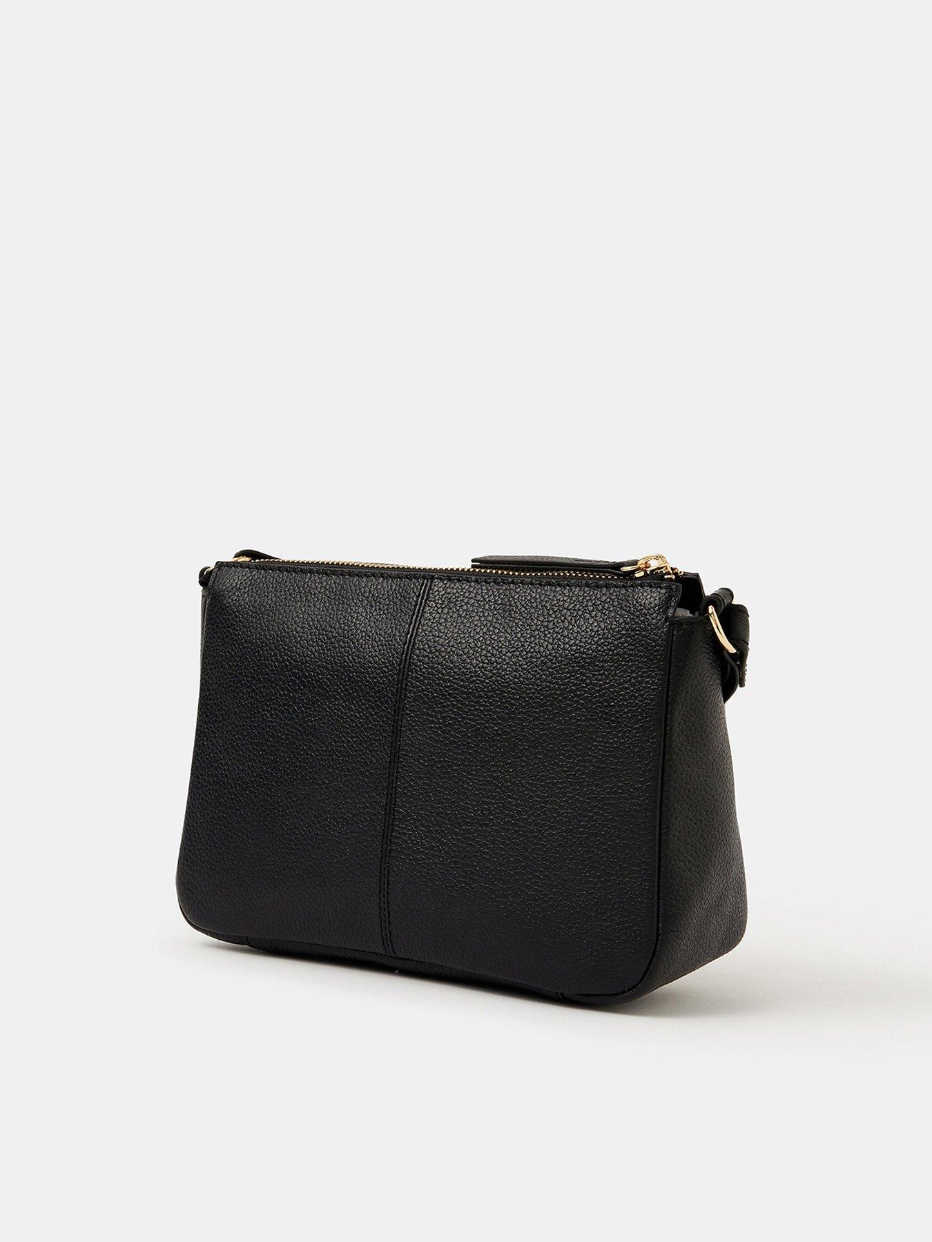 Image 2 of 4 of Accessorize Buckle Leather Crossbody Bag