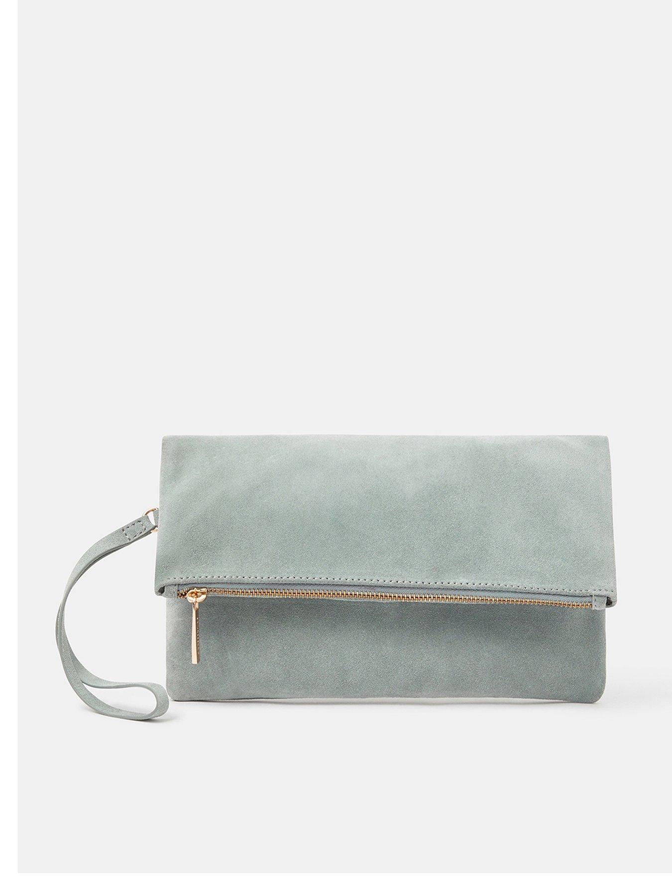 accessorize-foldover-suede-wristlet-bag