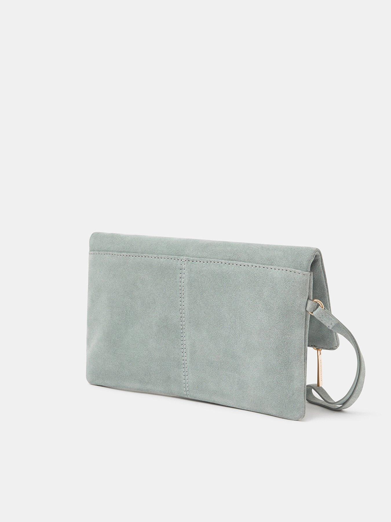 Image 3 of 5 of Accessorize Foldover Suede Wristlet Bag