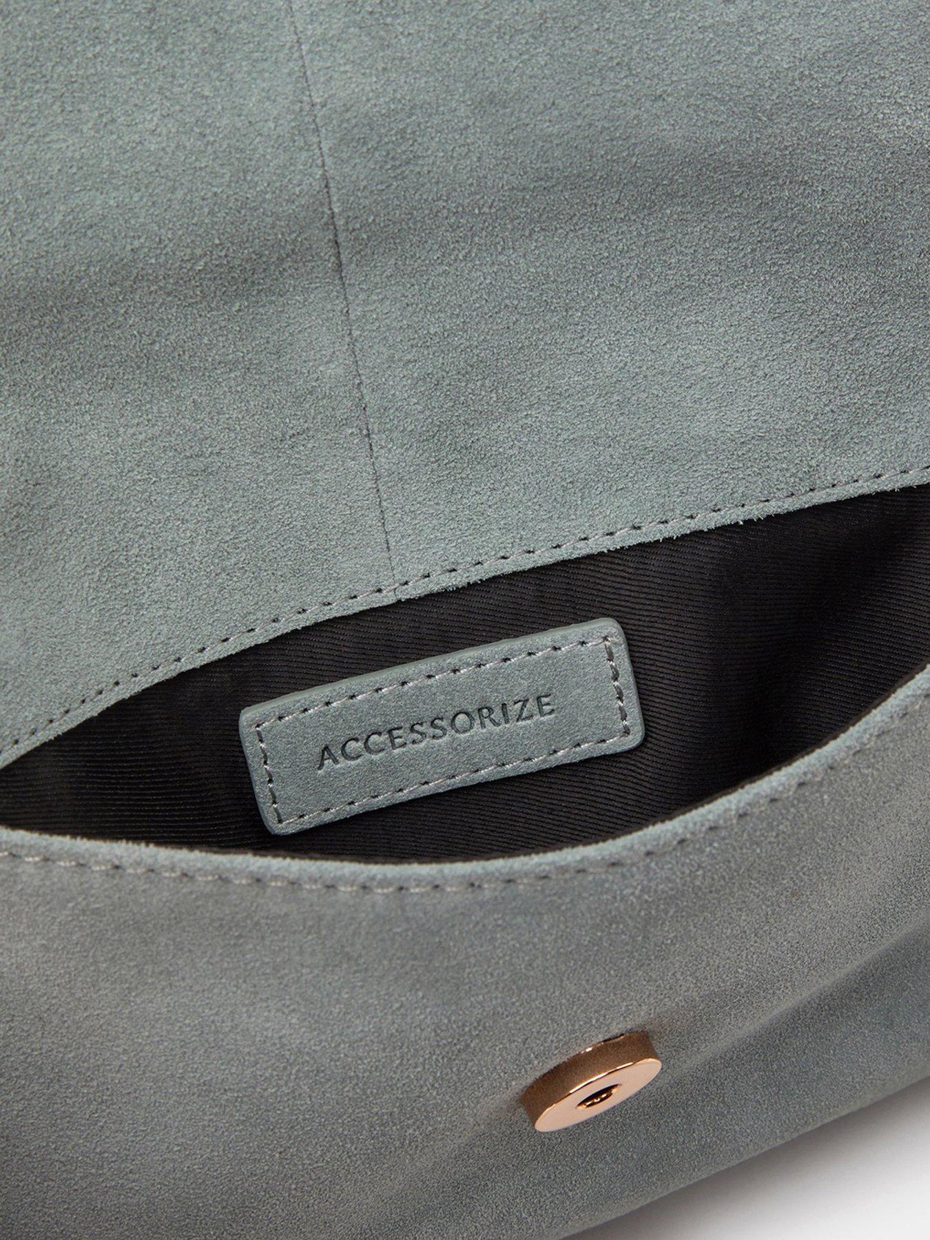 Image 5 of 5 of Accessorize Foldover Suede Wristlet Bag