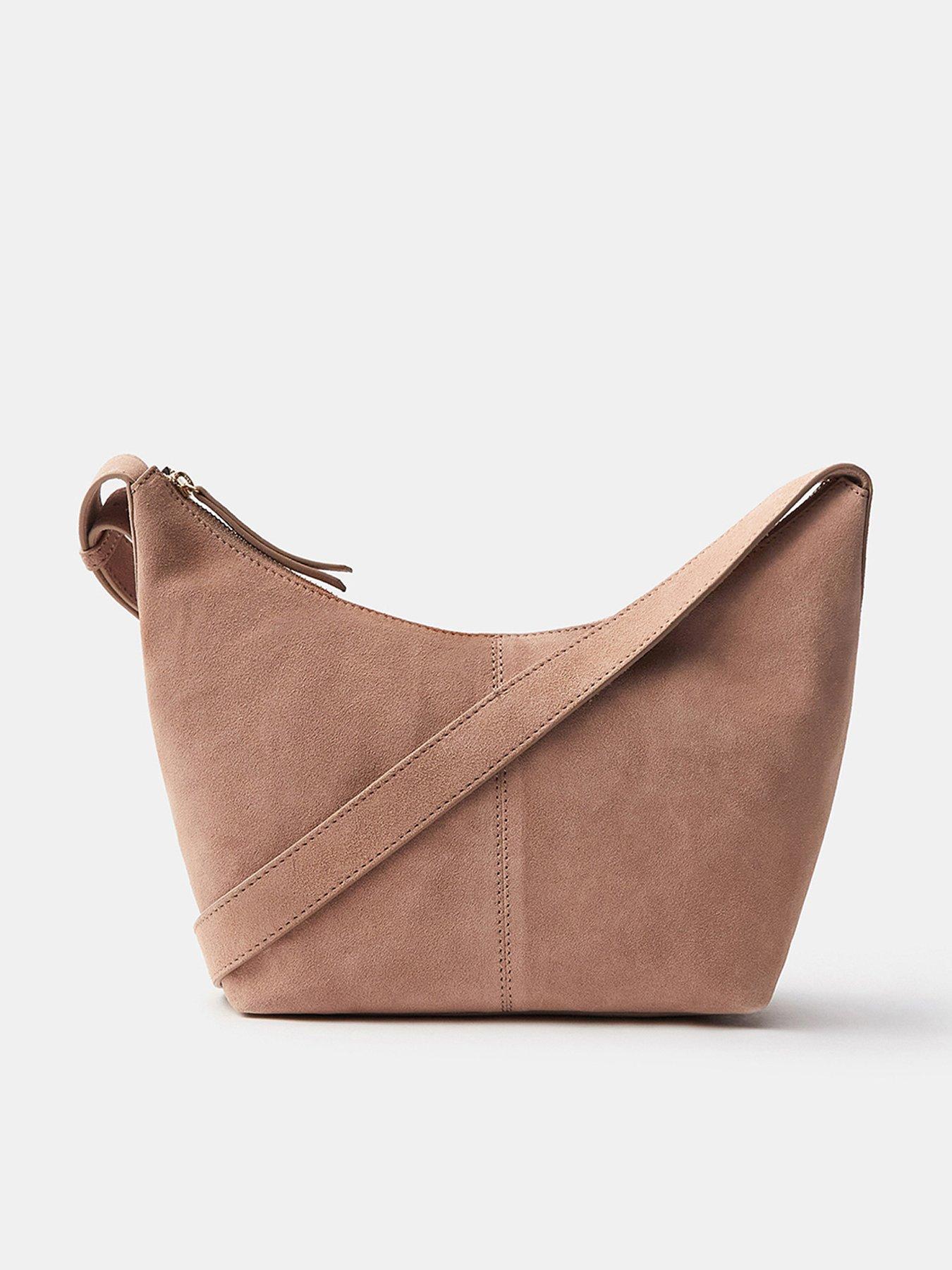 Image 1 of 5 of Accessorize Suede Crossbody Bag