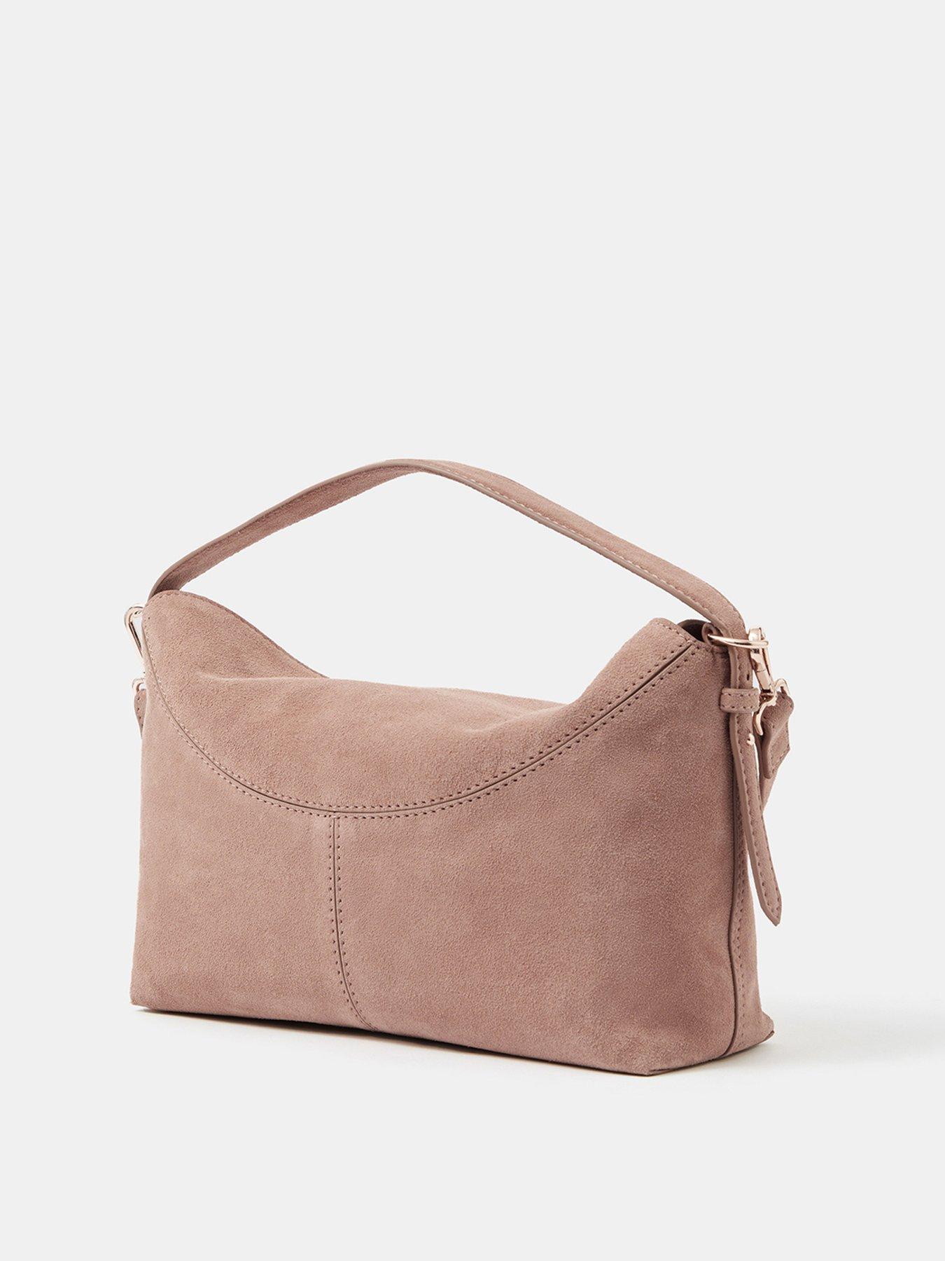 Image 3 of 5 of Accessorize Fold Top Suede Bag