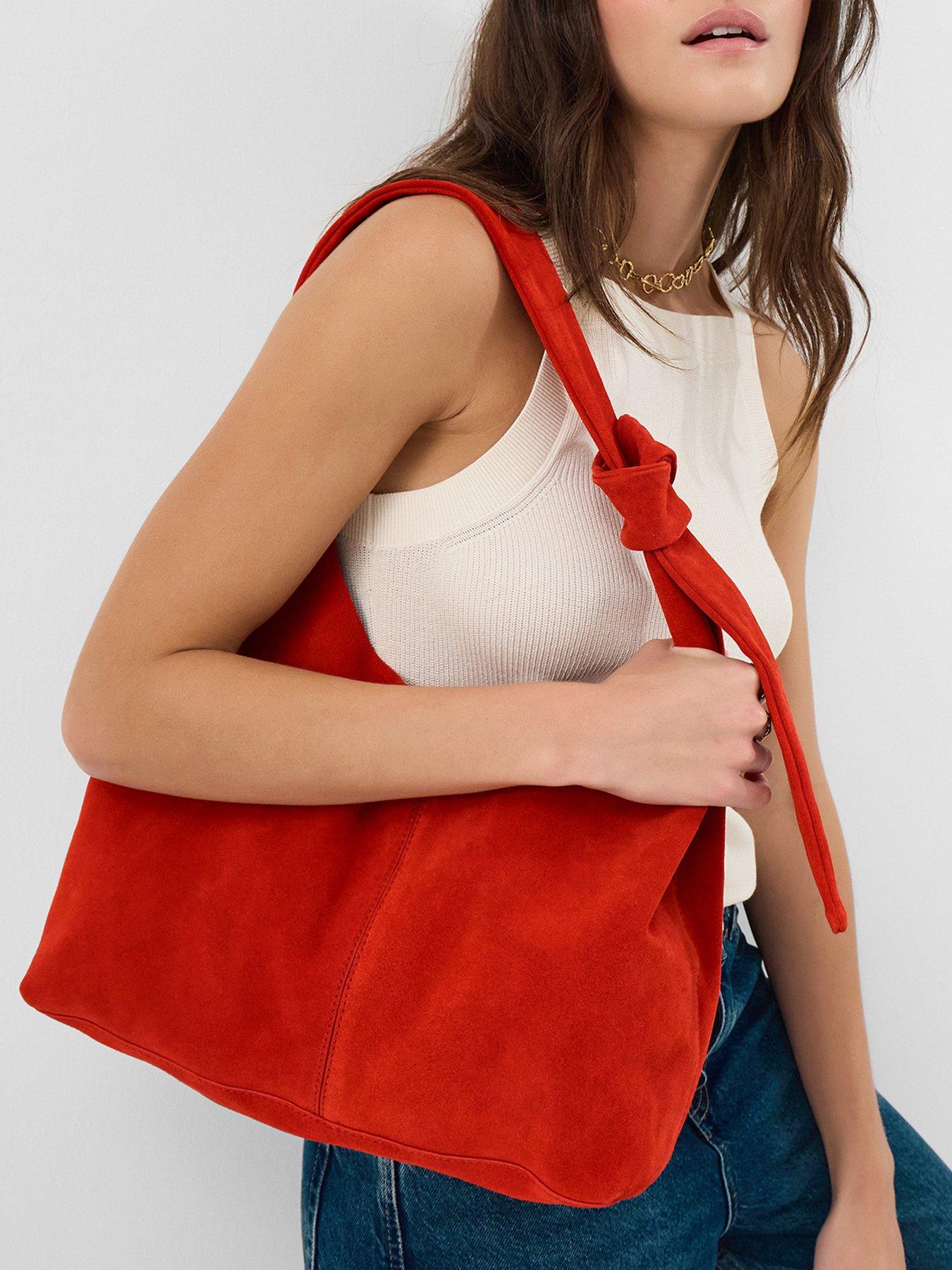 Image 2 of 5 of Accessorize Slouchy Knot Leather Shoulder Bag