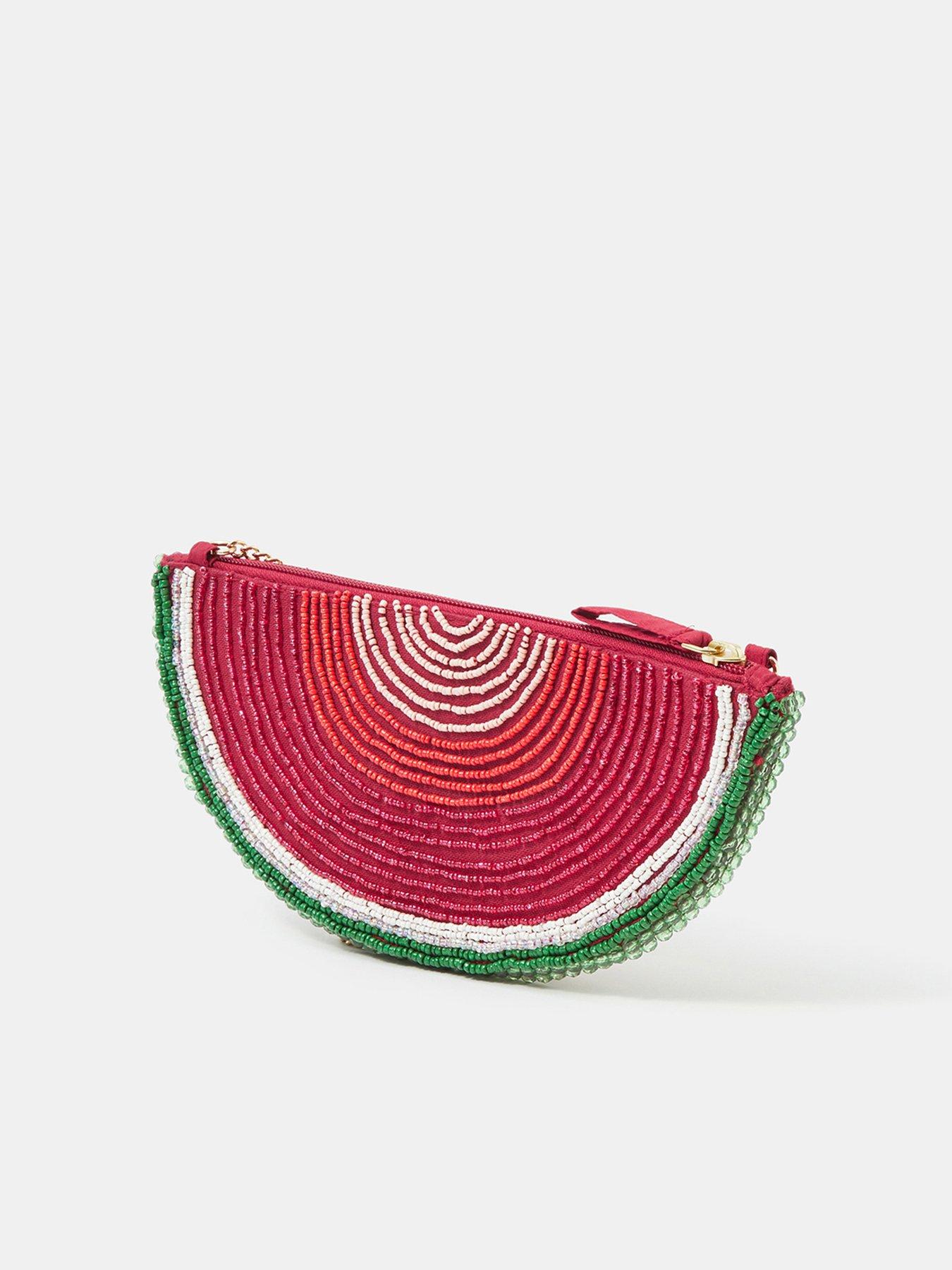 Image 3 of 5 of Accessorize Beaded Watermelon Crossbody Bag