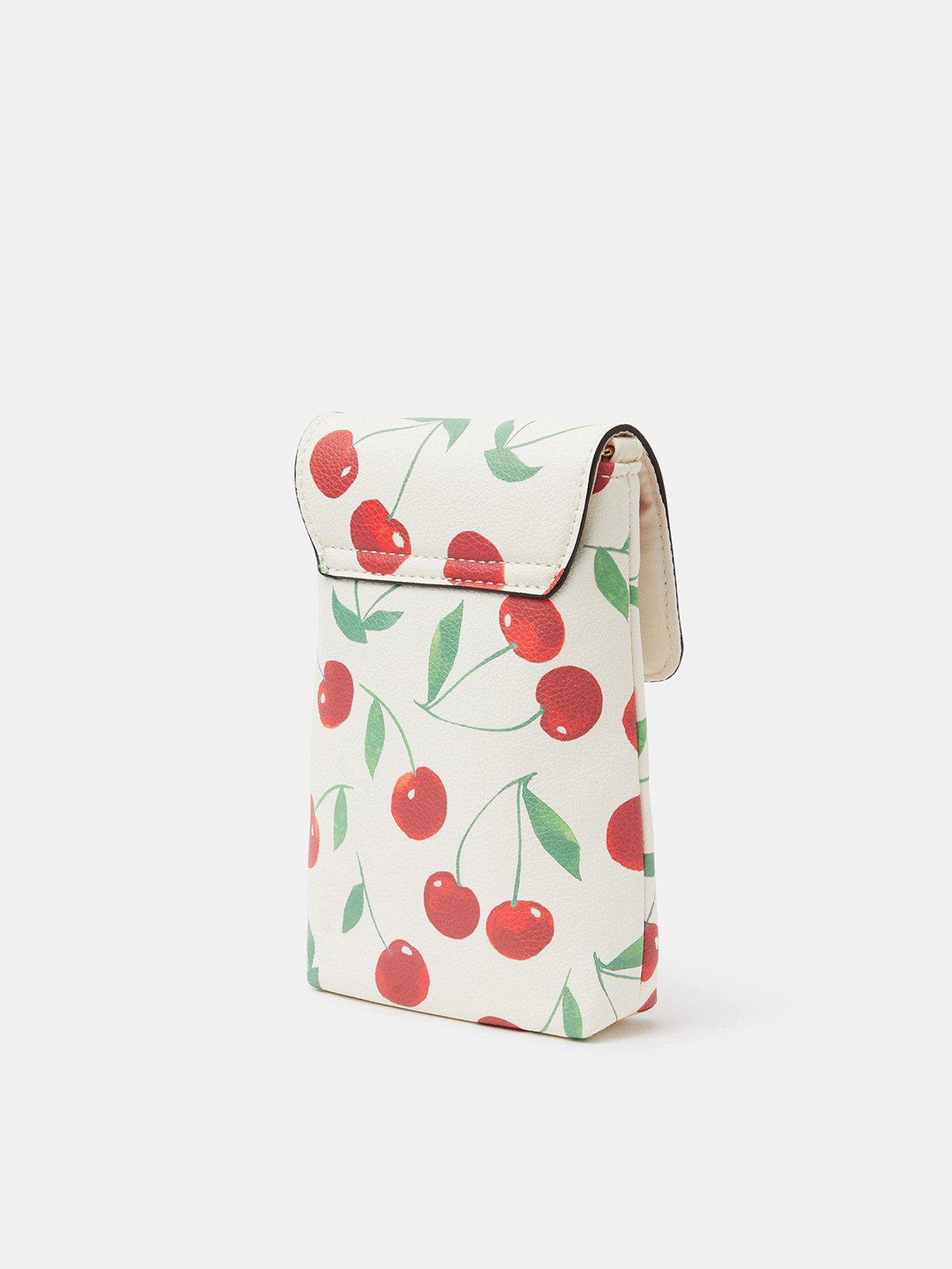 Image 3 of 4 of Accessorize Cherry Print Phone Bag