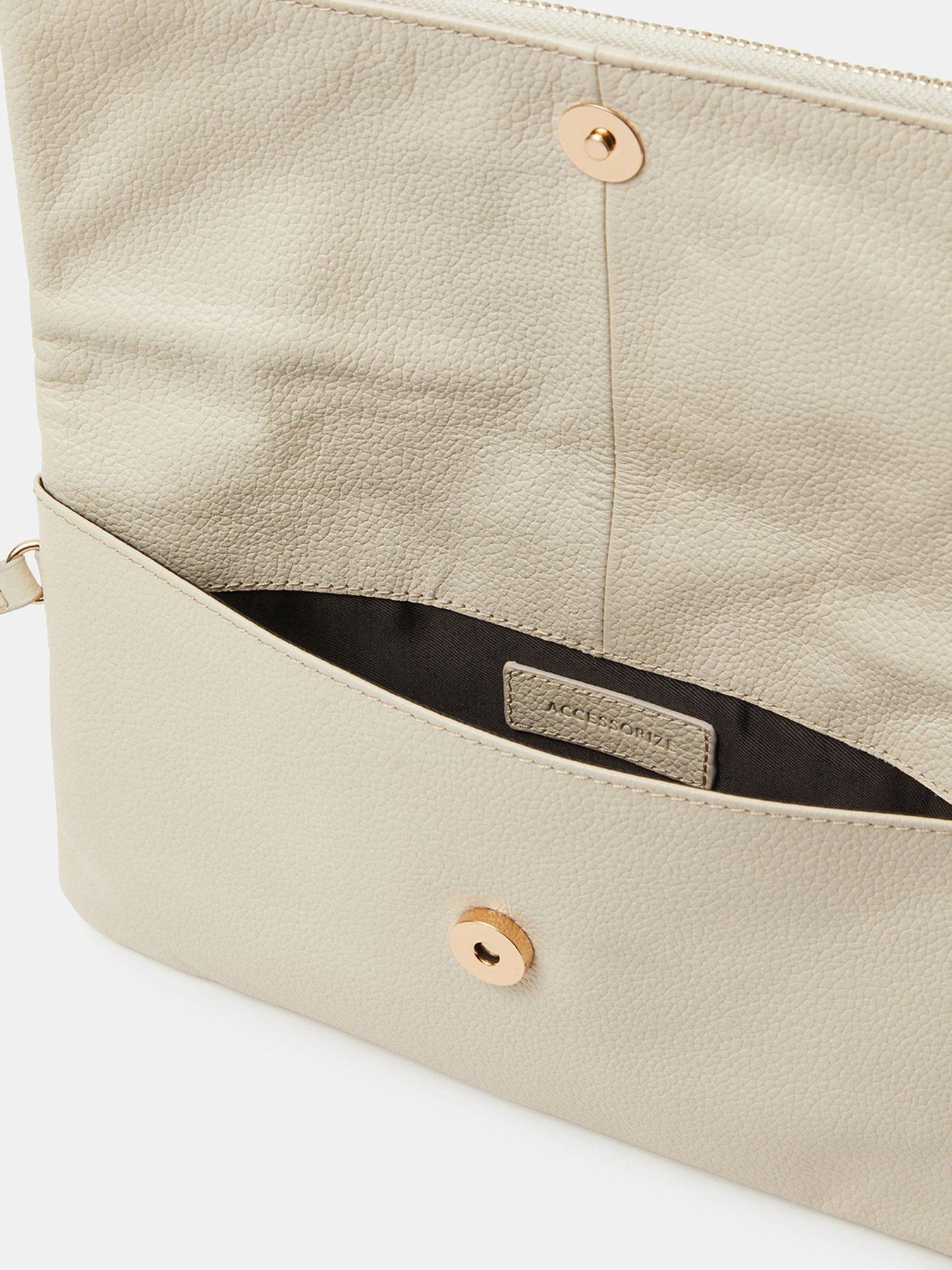 Image 5 of 5 of Accessorize Woven Leather Clutch Bag