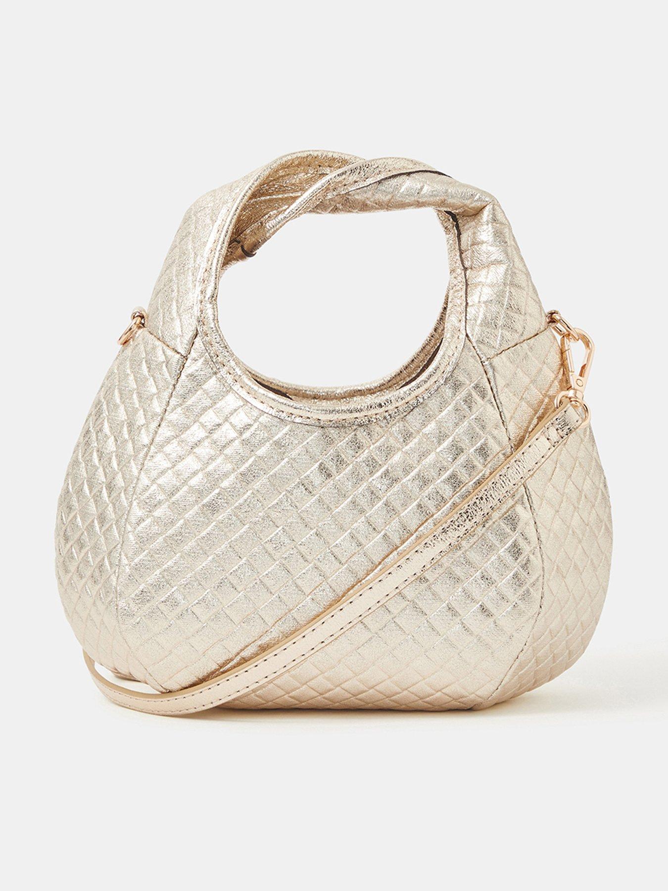 Image 1 of 4 of Accessorize Woven Metallic Bag