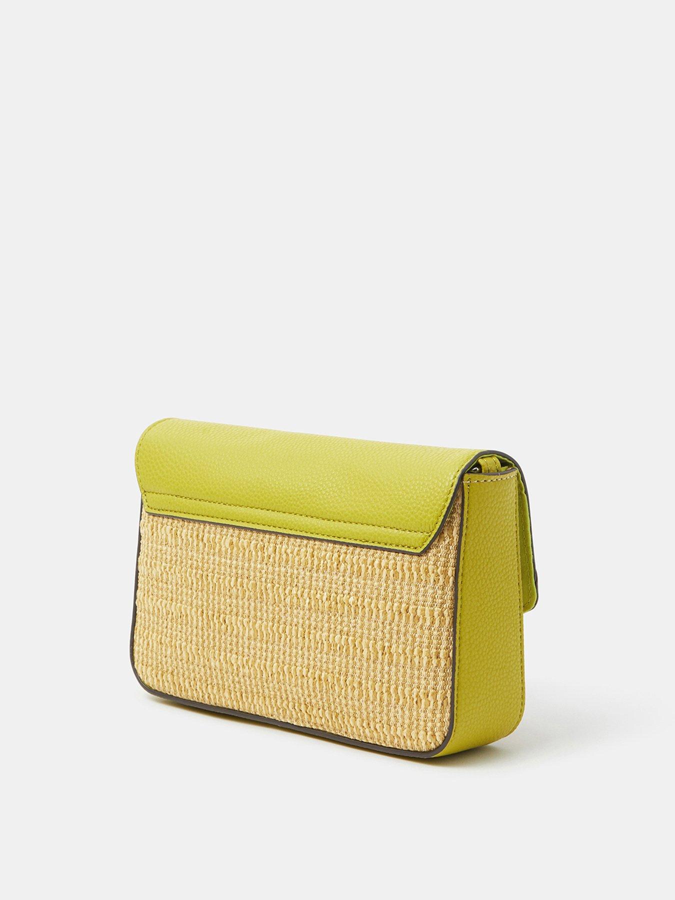 Image 3 of 5 of Accessorize Twistlock Raffia Crossbody Bag