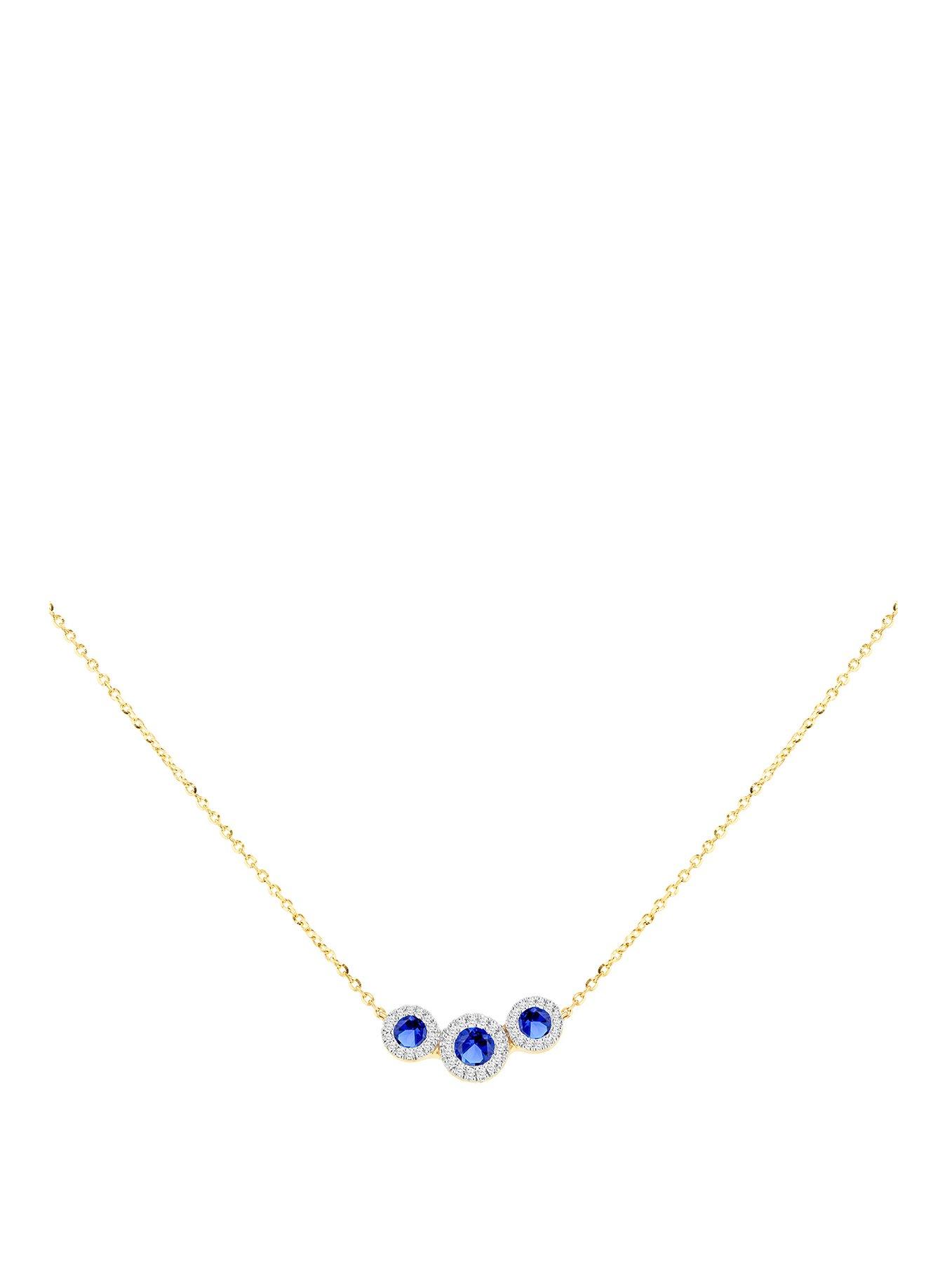 the-love-collection-9ct-yellow-gold-7mm-x-15mm-trinity-pendant-with-lab-sapphires-and-diamonds-necklace-43cm17-46cm18