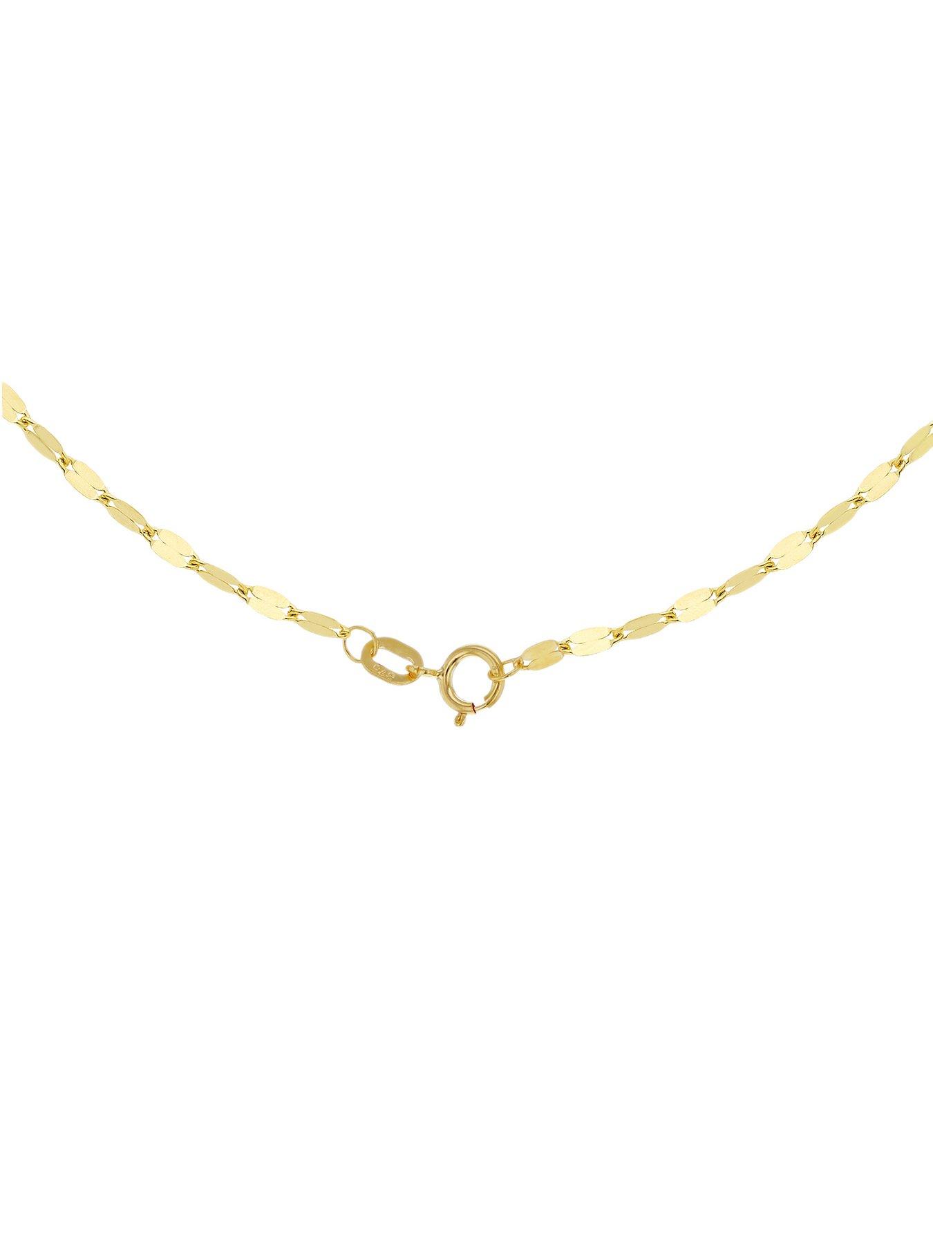 Image 3 of 4 of The Love Collection 9ct Yellow Gold 1.5mm Sparkle Forzatina Chain 46cm/18'