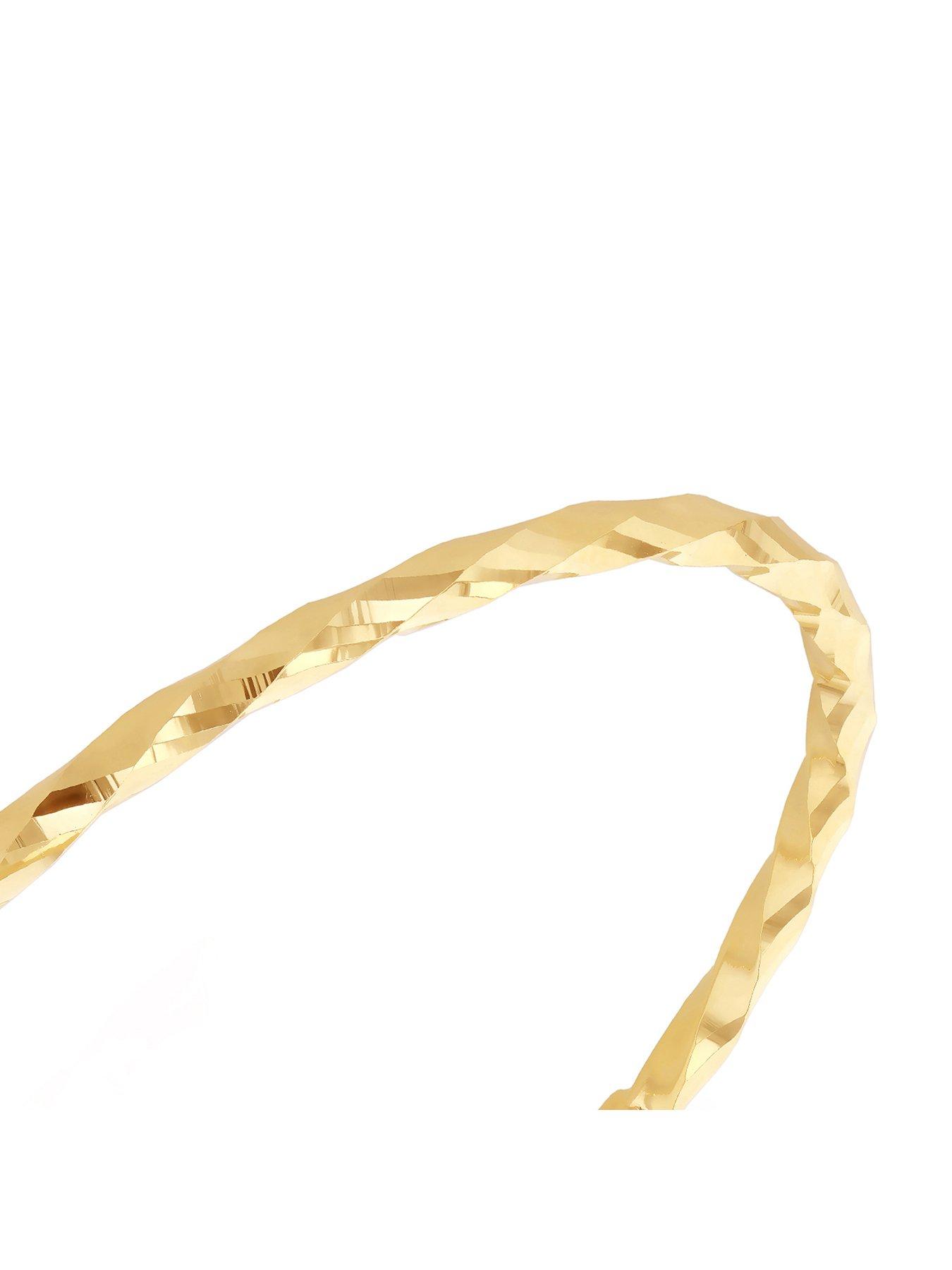 the-love-collection-9ct-yellow-gold-twisted-tube-crossover-hinged-banglestillFront
