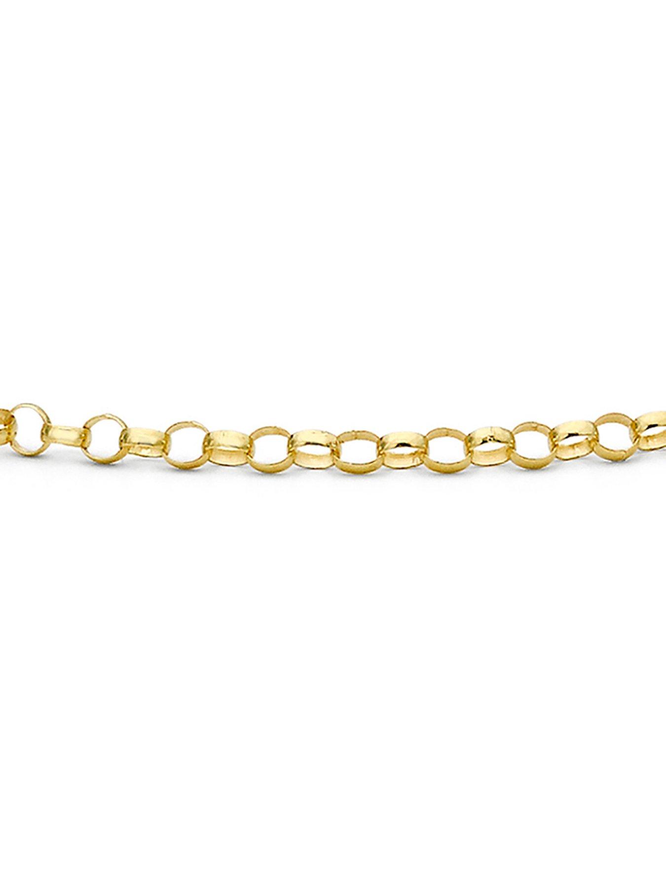 Image 2 of 3 of The Love Collection 9ct Yellow Gold Belcher 65 Round Bracelet 18cm/7'