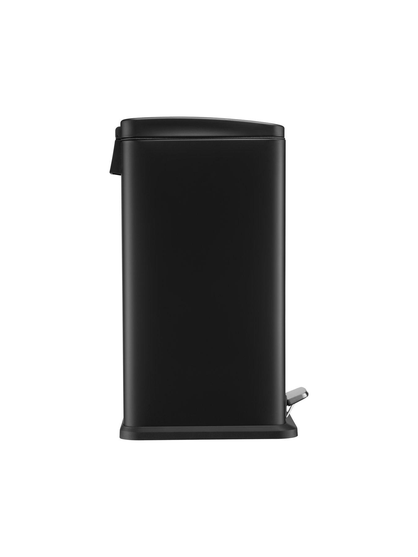 black-decker-bd-20l-slimline-soft-close-pedal-bin-matt-blackdetail