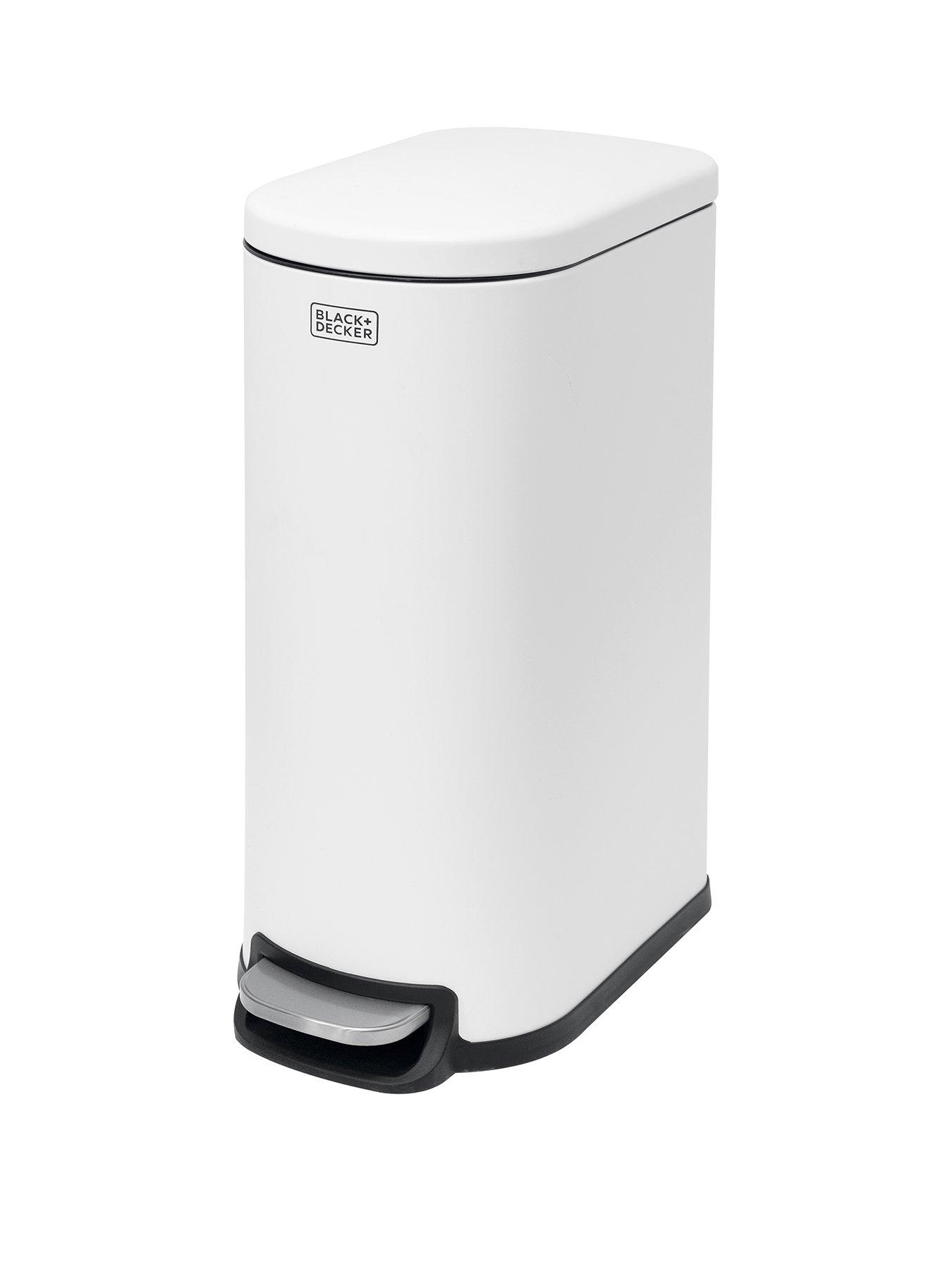 black-decker-bd-30l-curved-slim-line-pedal-bin-whitestillFront