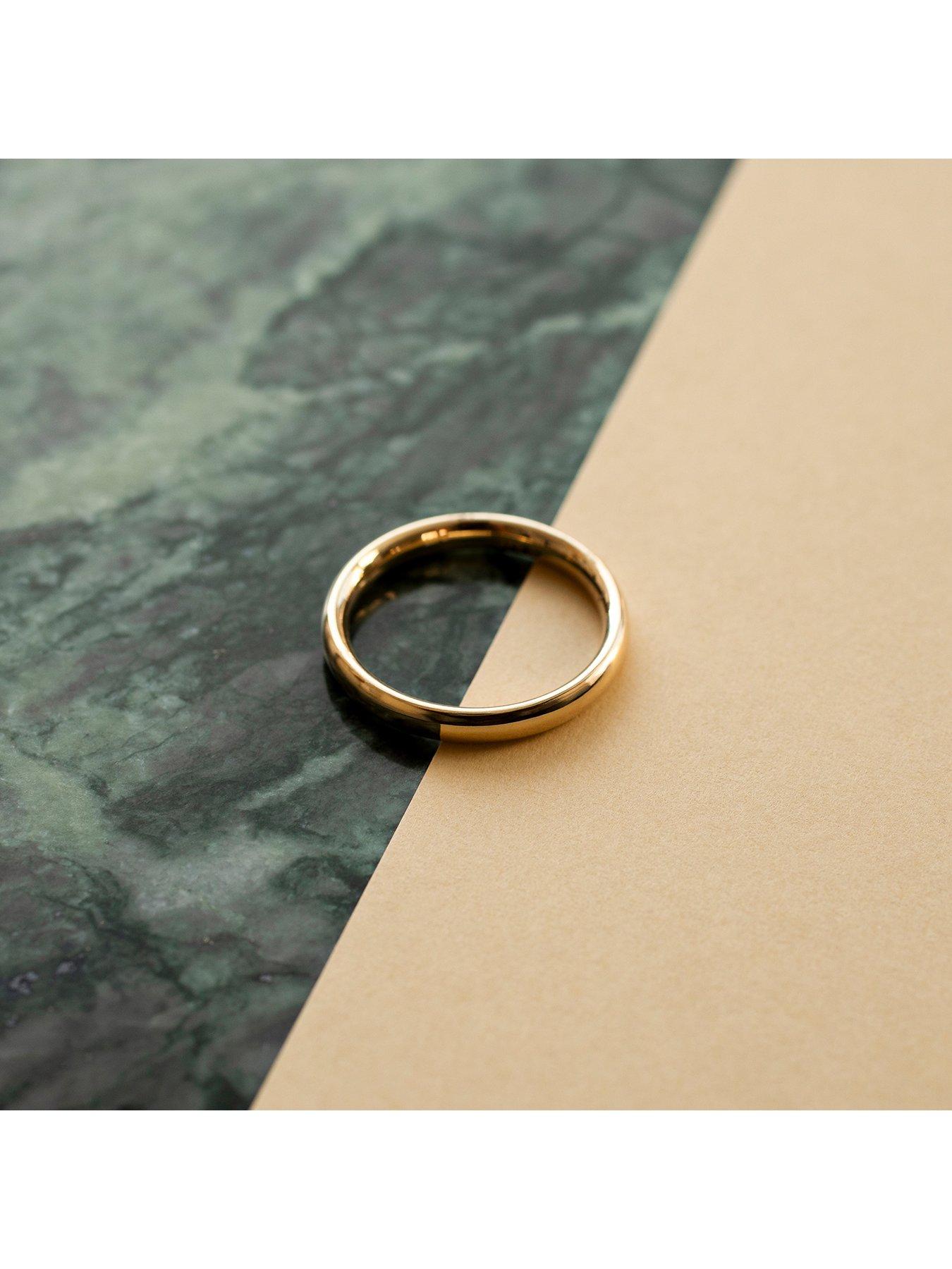 Image 5 of 5 of The Love Collection 9ct Yellow Gold 3mm Comfort Fit Plain Wedding Band Ring