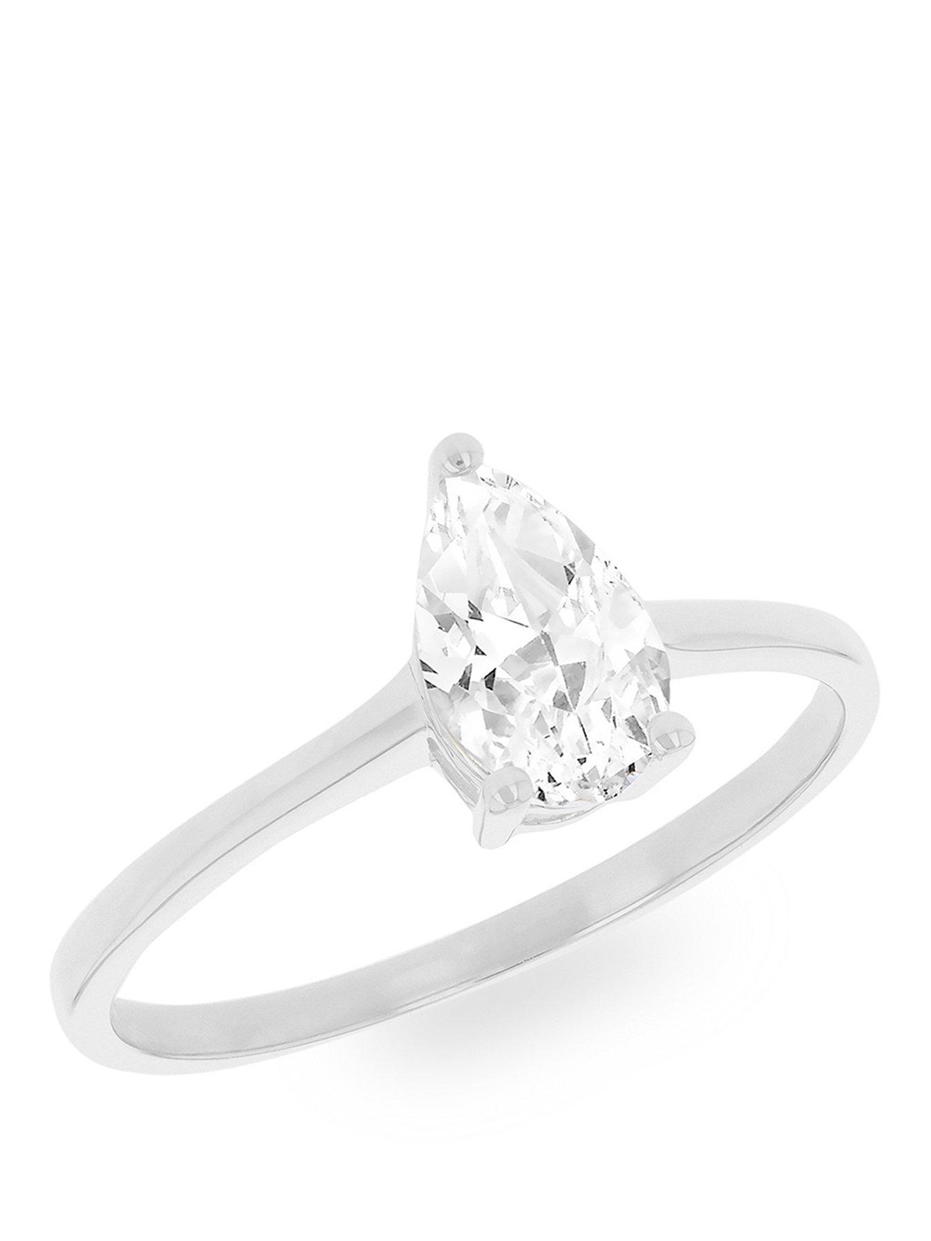 the-love-collection-9ct-white-gold-8-x-5mm-pear-cz-ring