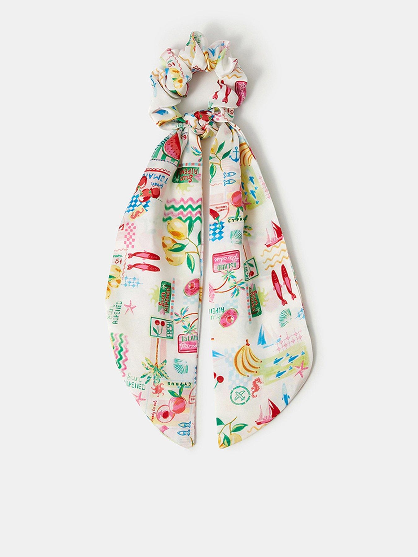 Image 1 of 3 of Accessorize Summer Print Scrunchie Scarf