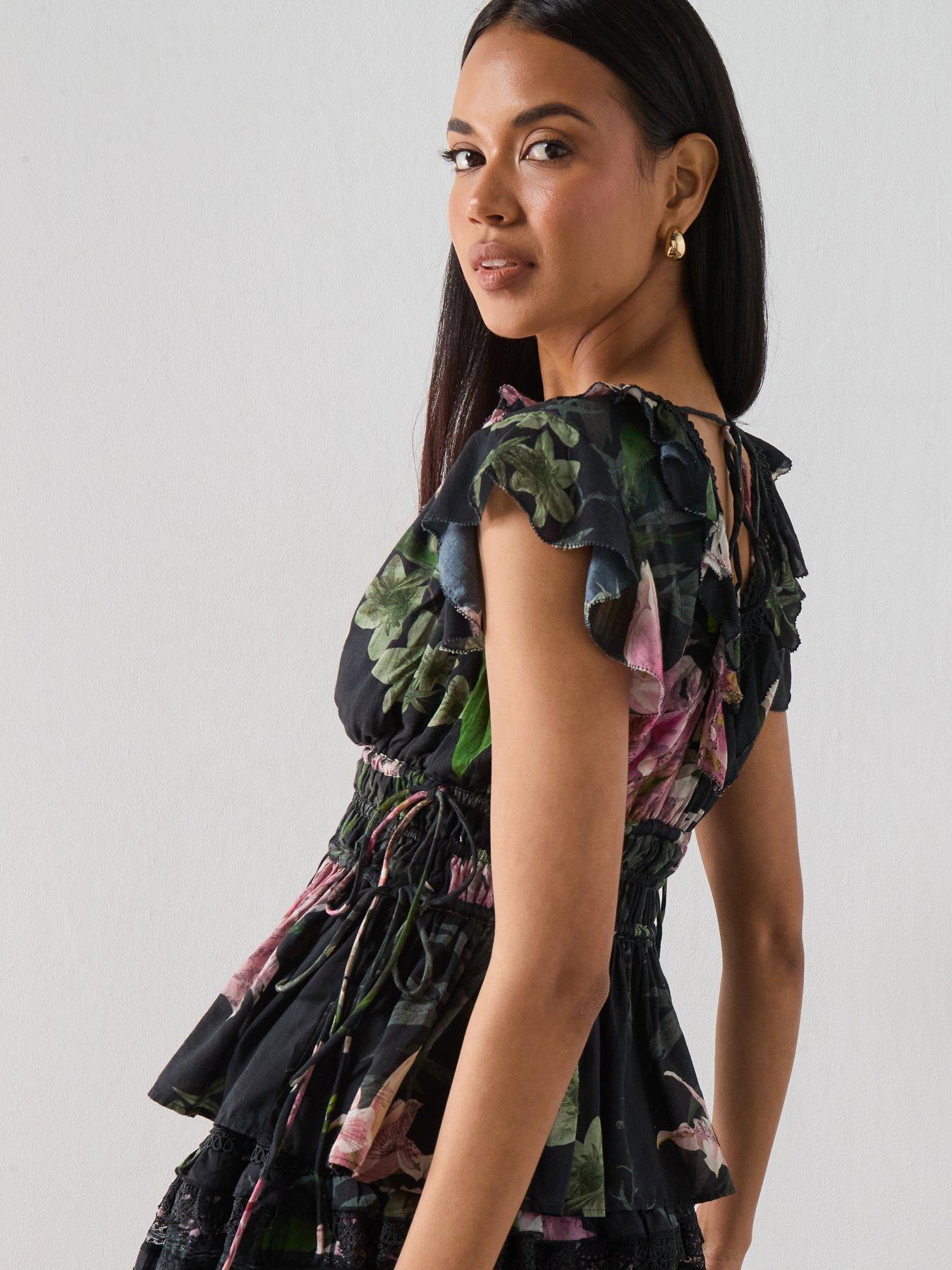 Image 2 of 6 of AllSaints Canto Top - Black