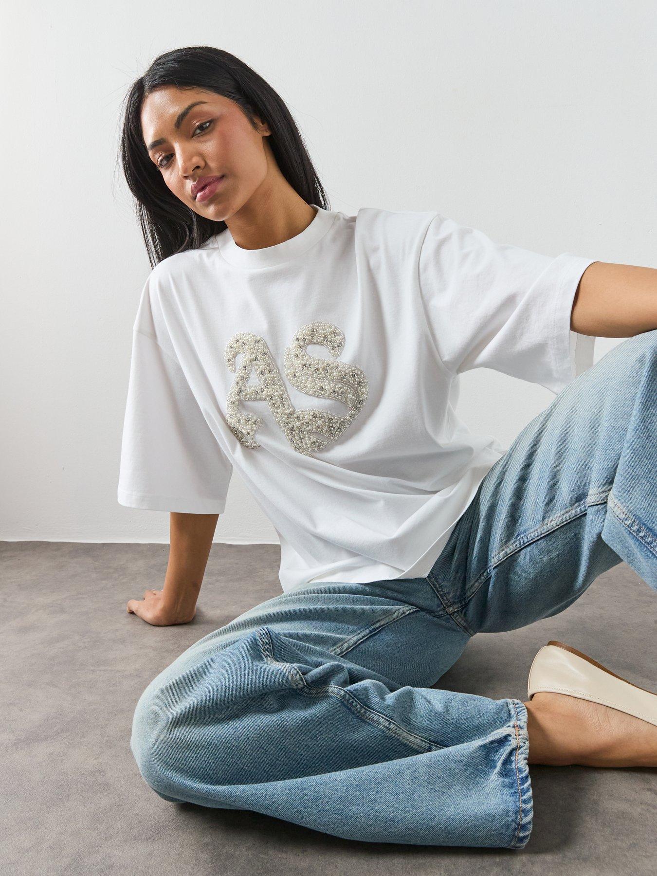 Image 6 of 6 of AllSaints Icon Amelie Tee - White