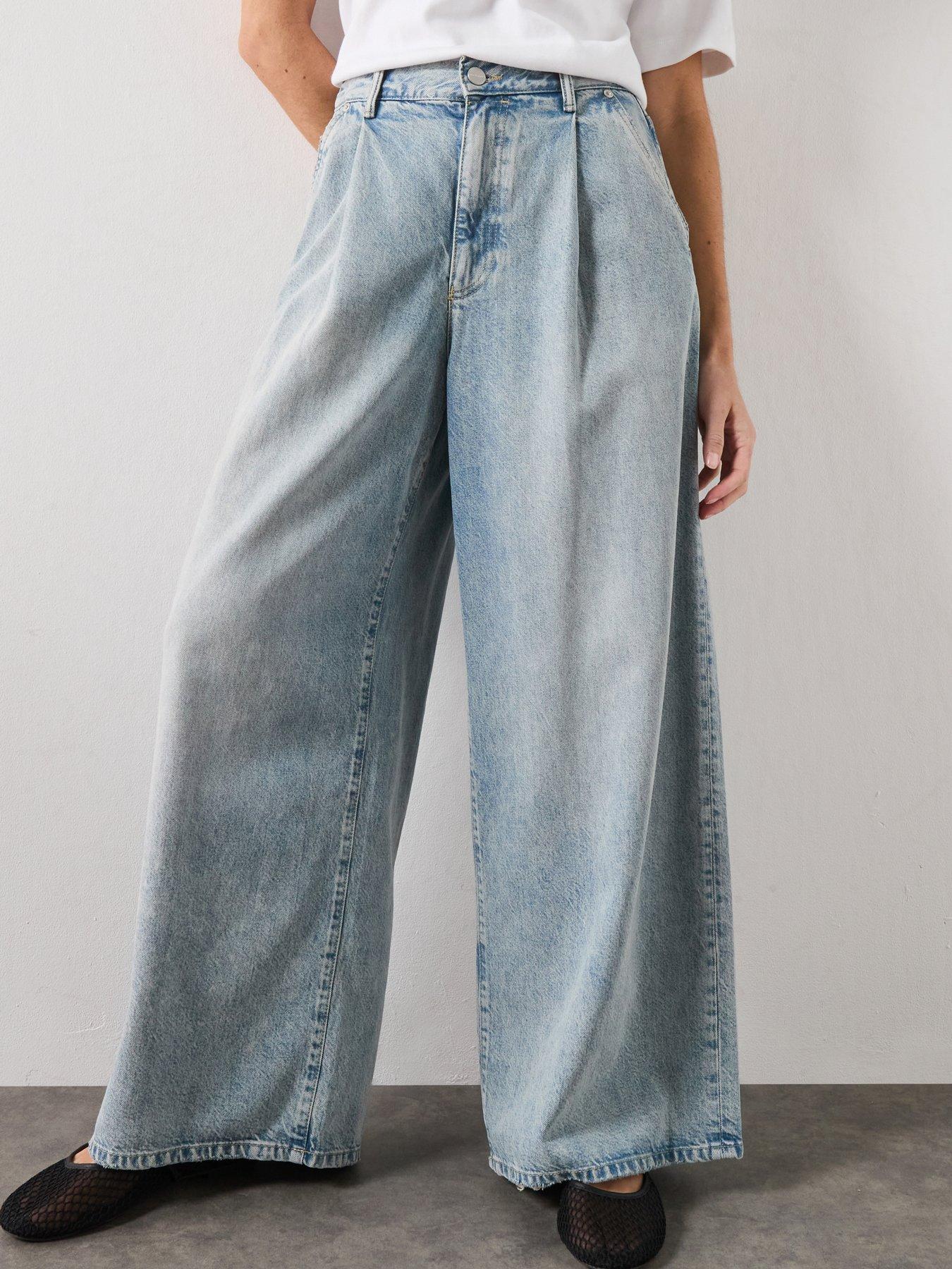 AllSaints Haze Pleat Jean - Blue