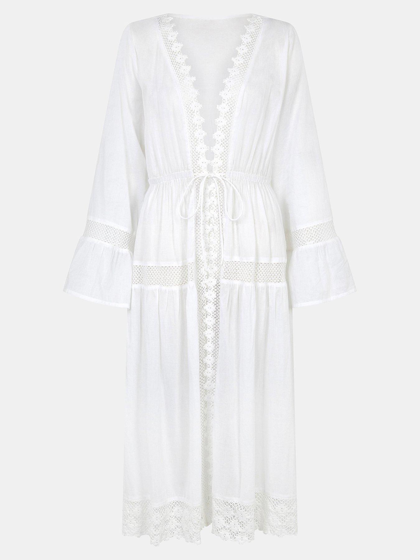 Image 5 of 5 of Accessorize Lace Midi Kaftan