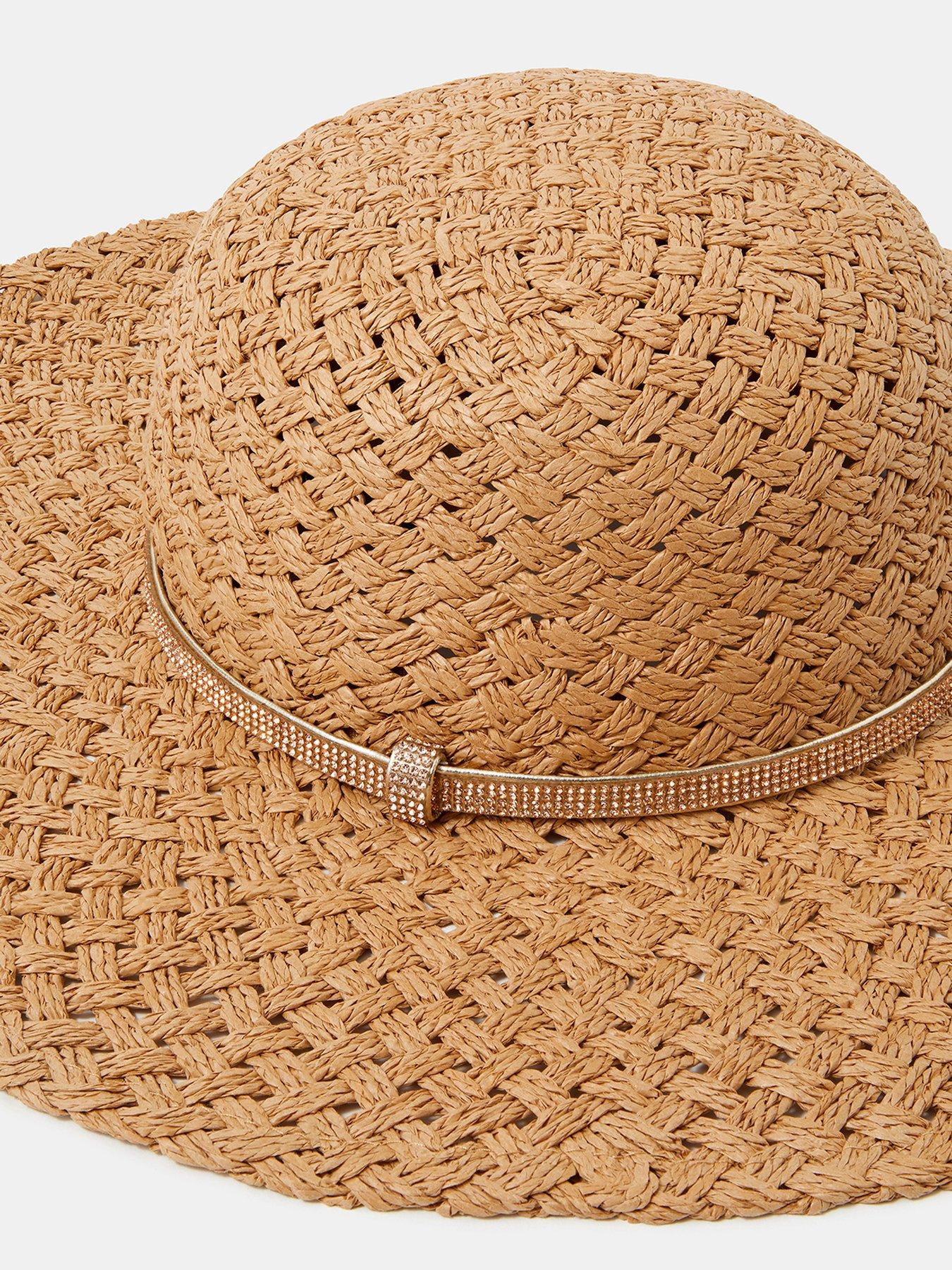 Image 4 of 4 of Accessorize Sparkle Floppy Straw Hat