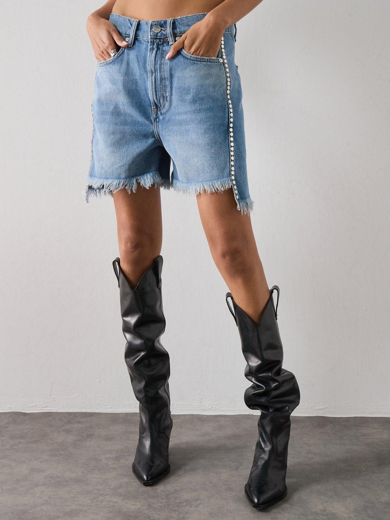 AllSaints Frankie Stud Short - Blue