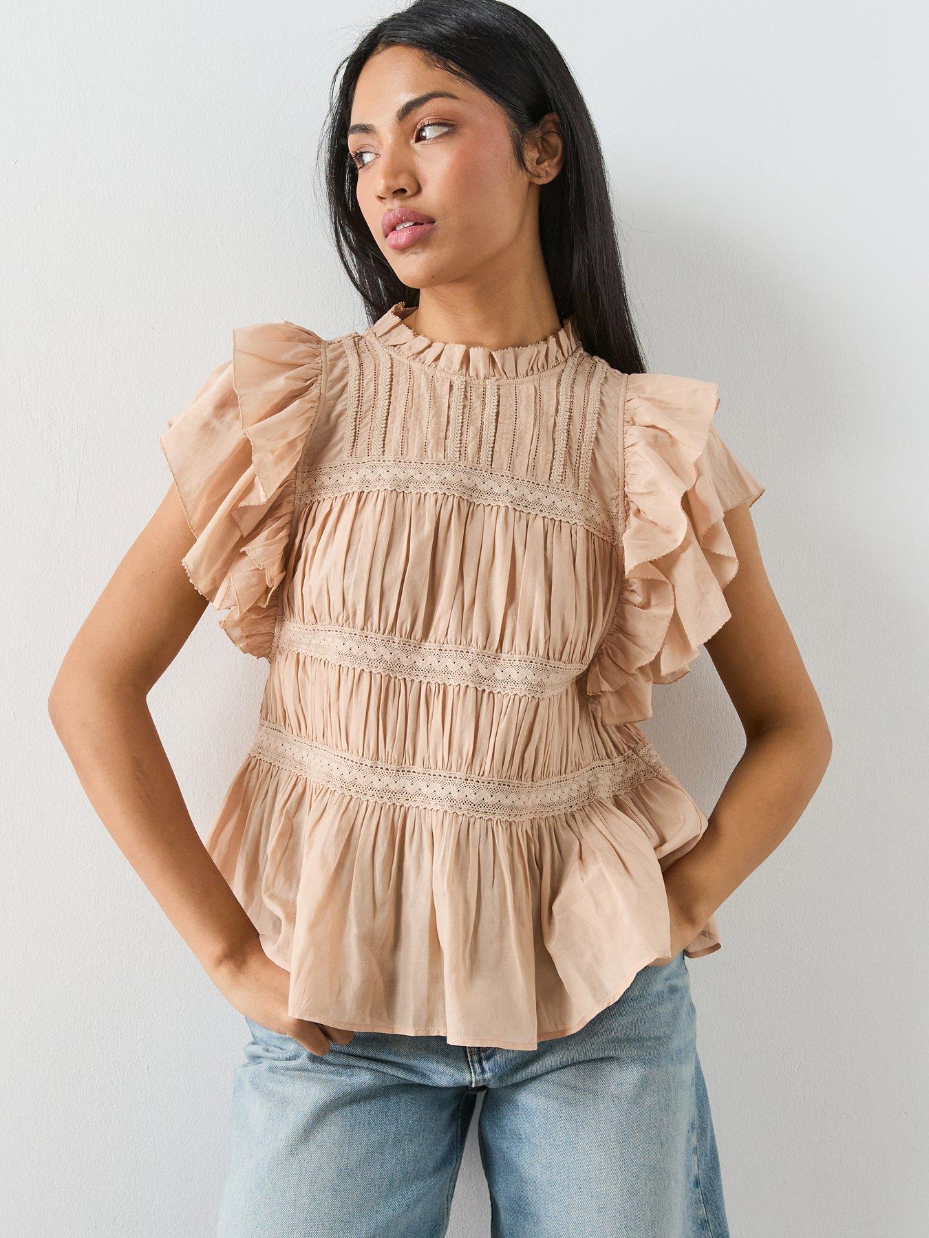 Image 1 of 5 of AllSaints Harriet Top - Pink