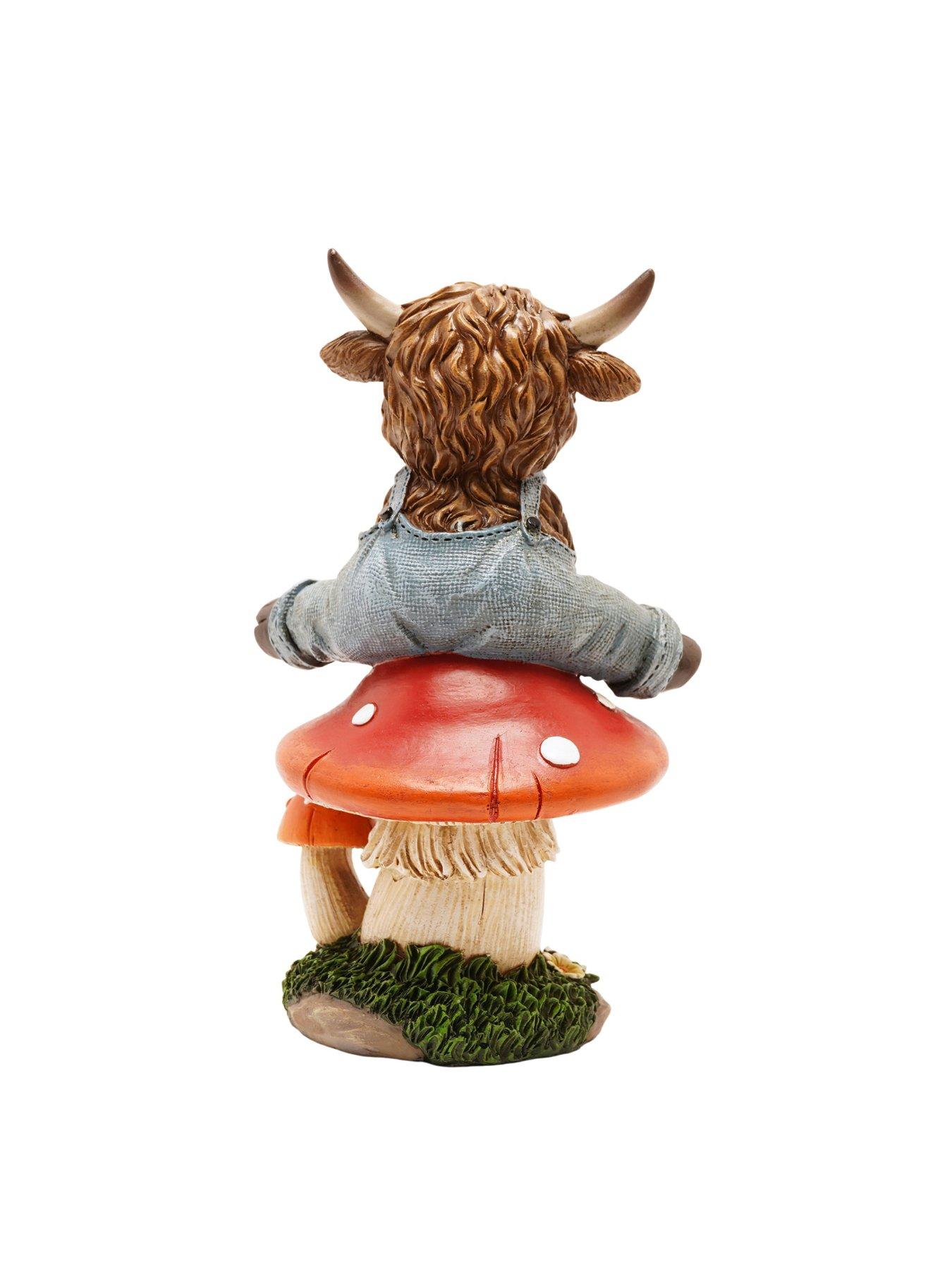Image 3 of 3 of Country Living Country Living Highland Cow On A Mushroom