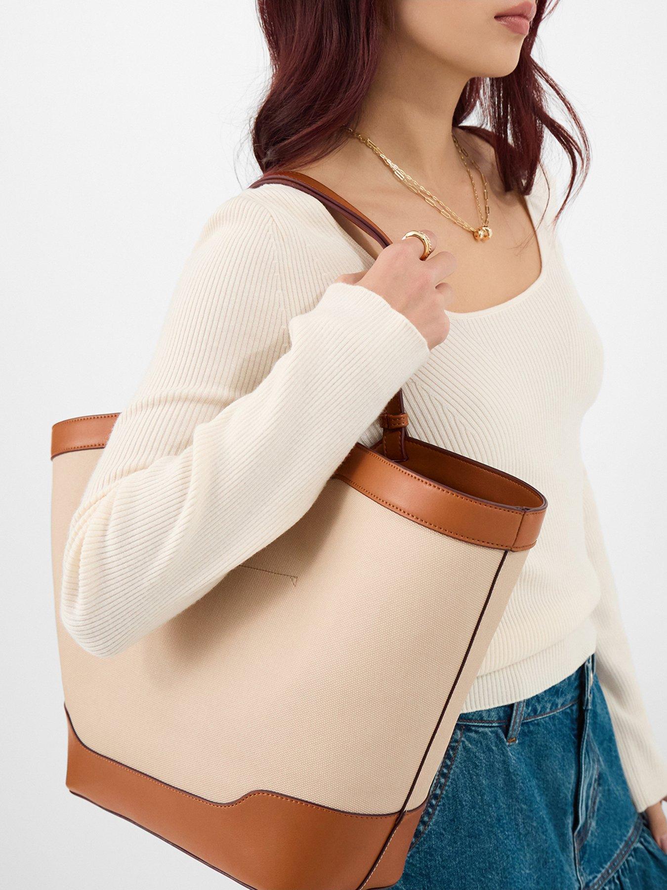 Image 2 of 5 of Accessorize Two Tone Canvas Tote Bag