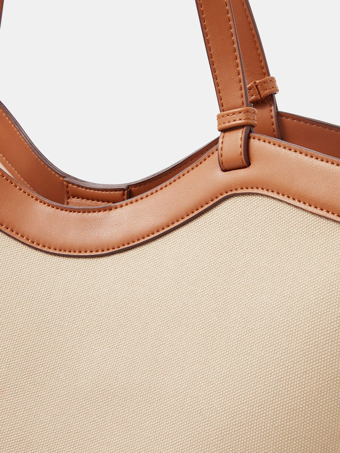 Image 4 of 5 of Accessorize Two Tone Canvas Tote Bag