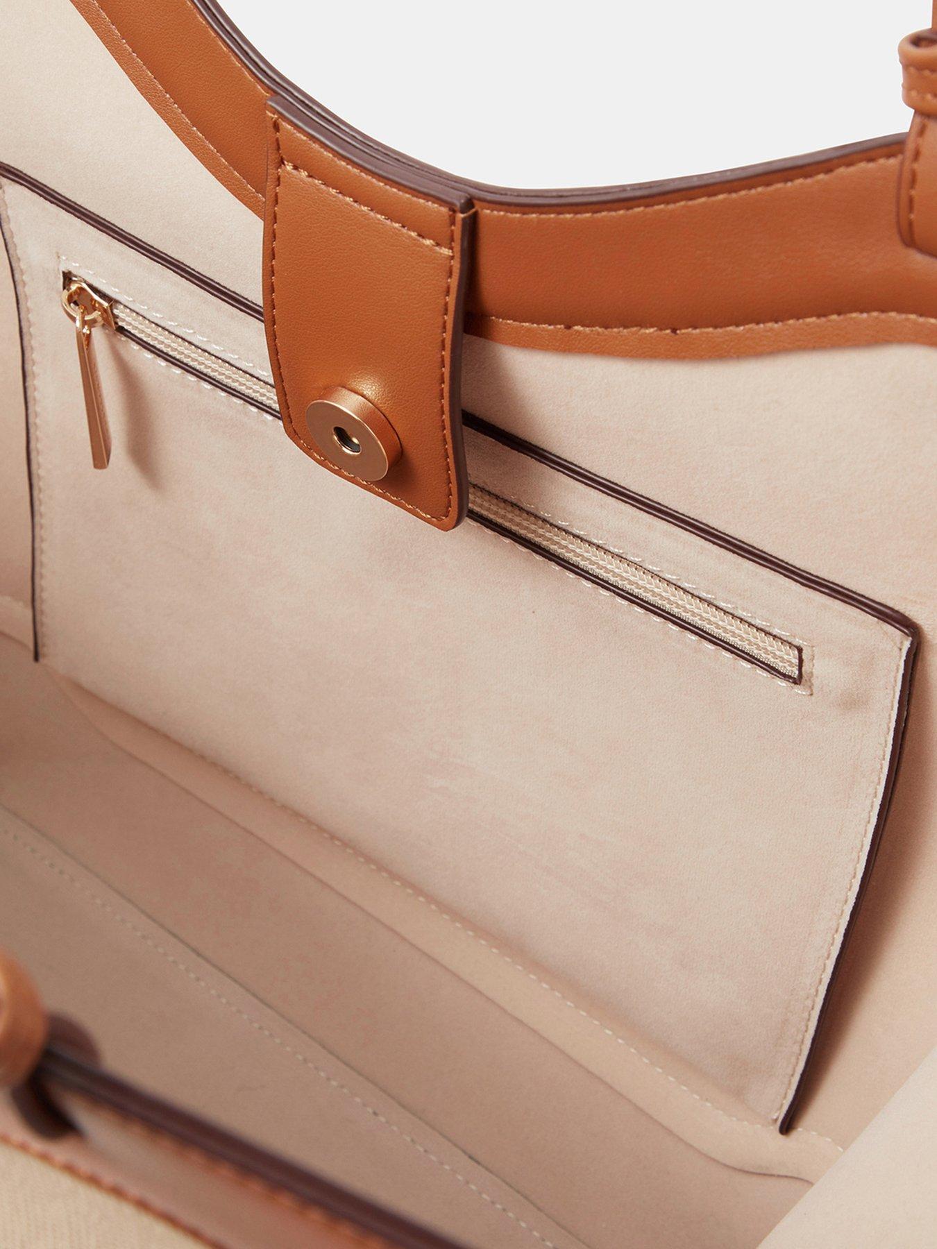 Image 5 of 5 of Accessorize Two Tone Canvas Tote Bag