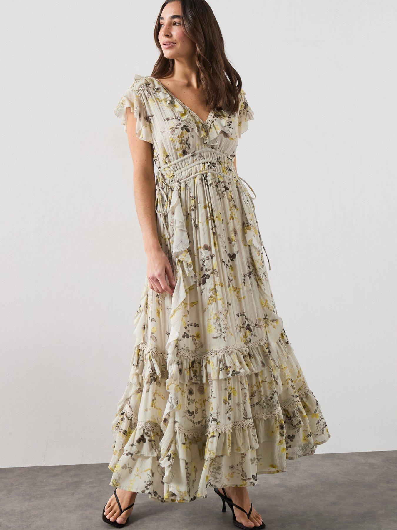 Image 3 of 6 of AllSaints Canto Maxi Dress - Green