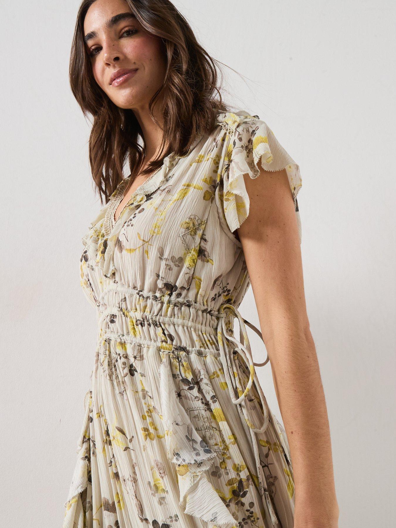 Image 4 of 6 of AllSaints Canto Maxi Dress - Green