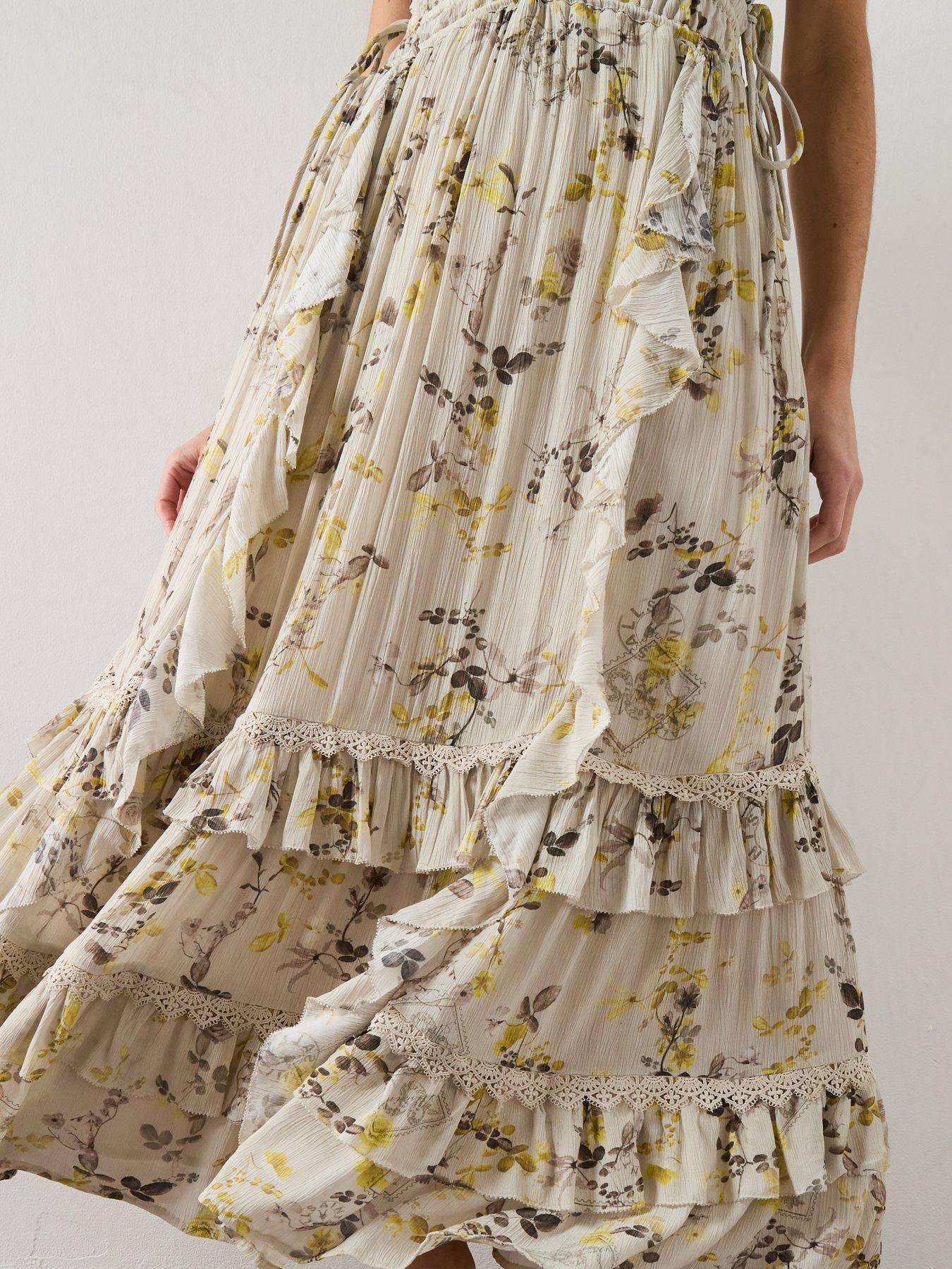 Image 5 of 6 of AllSaints Canto Maxi Dress - Green
