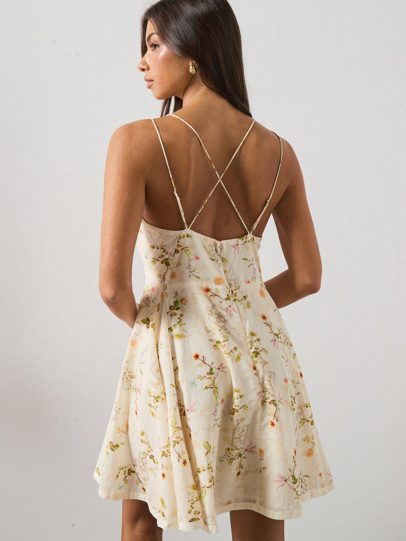 Image 2 of 6 of AllSaints Claire Mini Dress - Pink