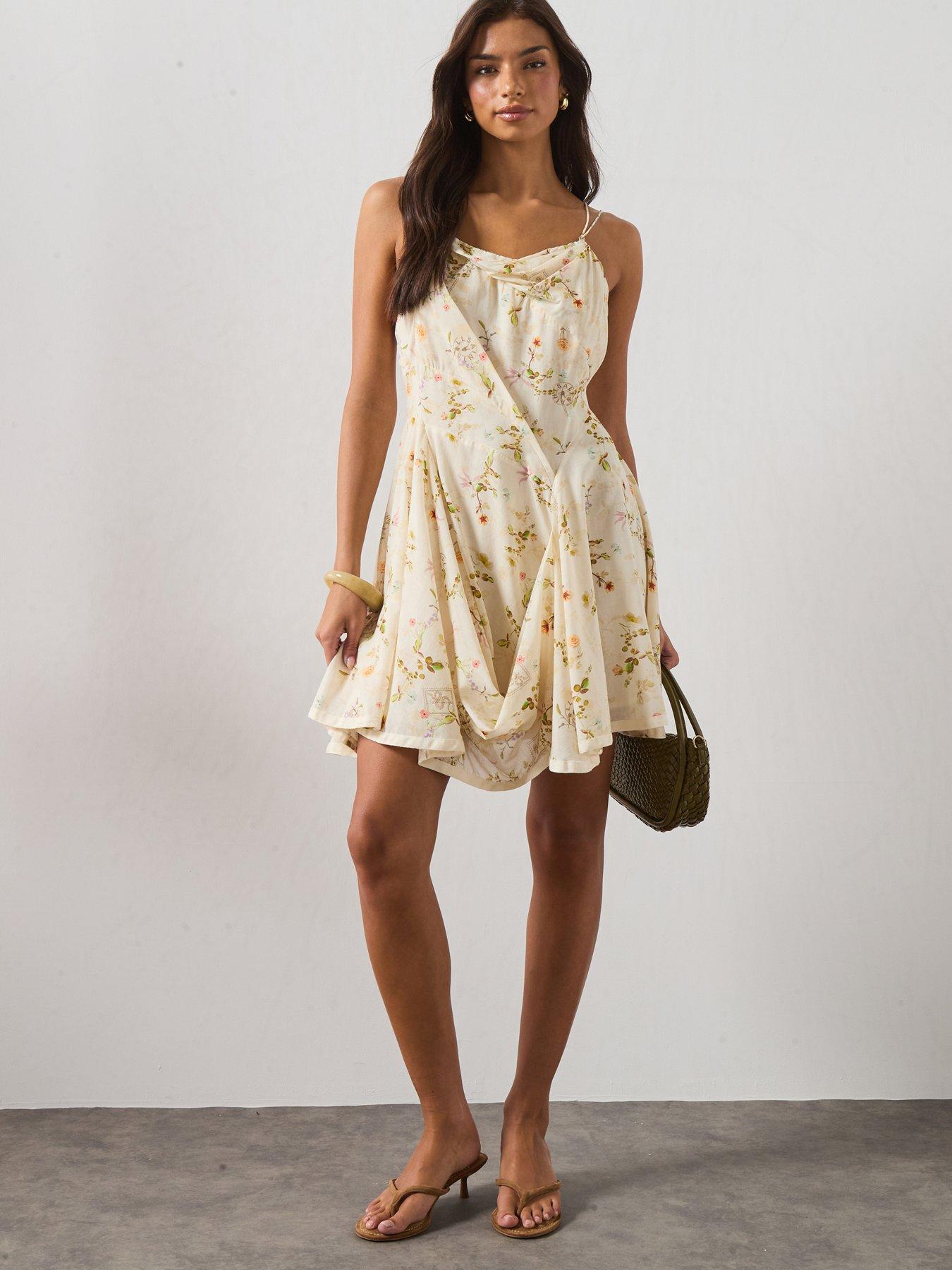 Image 3 of 6 of AllSaints Claire Mini Dress - Pink